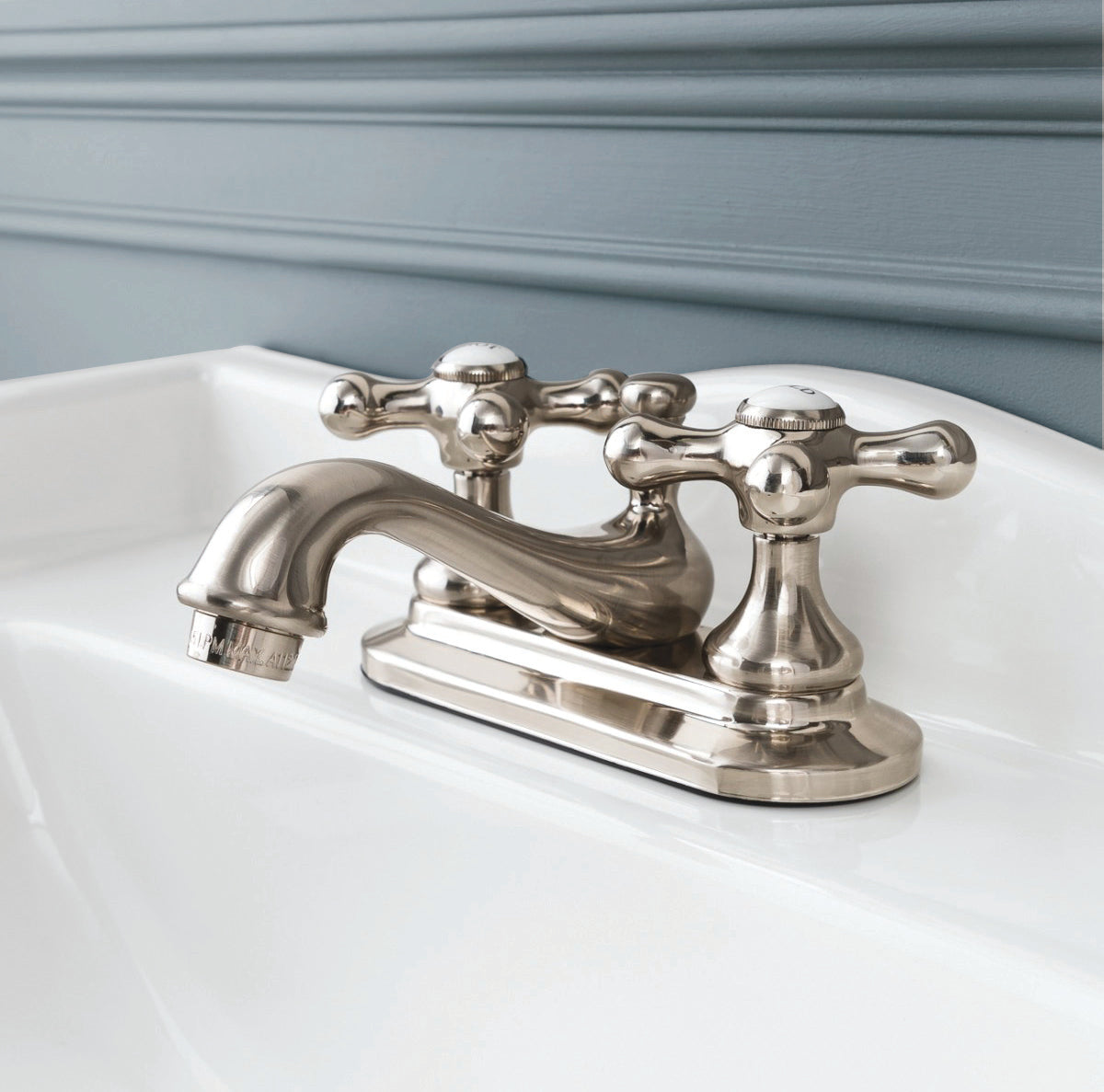 Charlotte Centerset Bathroom Sink Faucet - Metal Cross Handles - Chrome | Alternative Image 02 | finish:Chrome