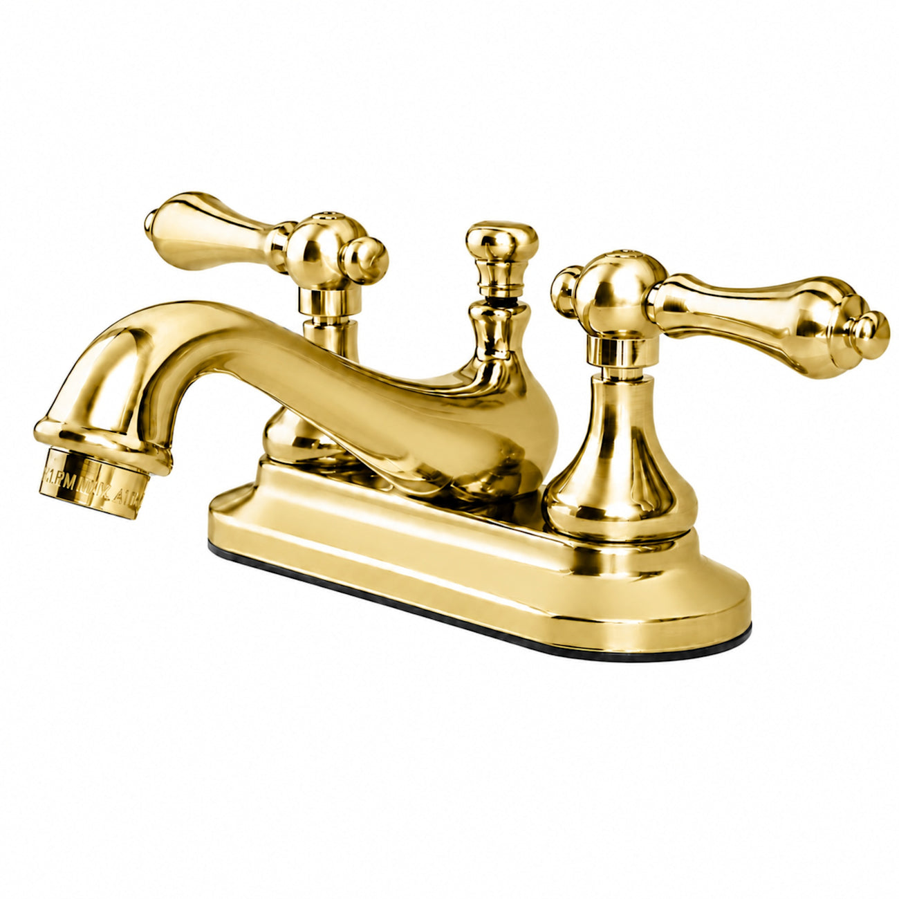 Charlotte Centerset Bathroom Sink Faucet - Metal Lever Handles - Polished Brass | Alternative Image 01 | finish:Polished Brass