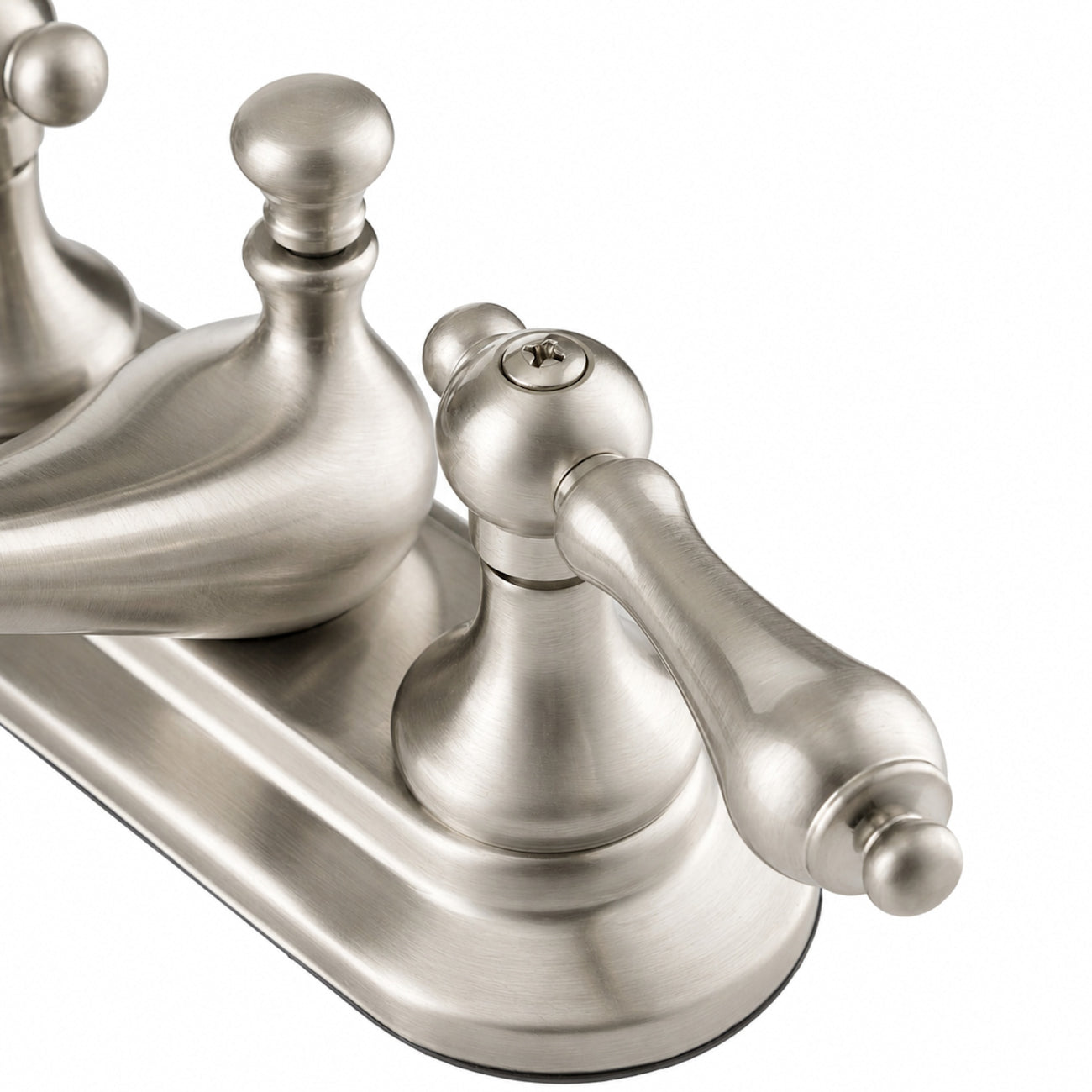 Charlotte Centerset Bathroom Sink Faucet - Metal Lever Handles - Brushed Nickel | Alternative Image 03 | finish:Brushed Nickel