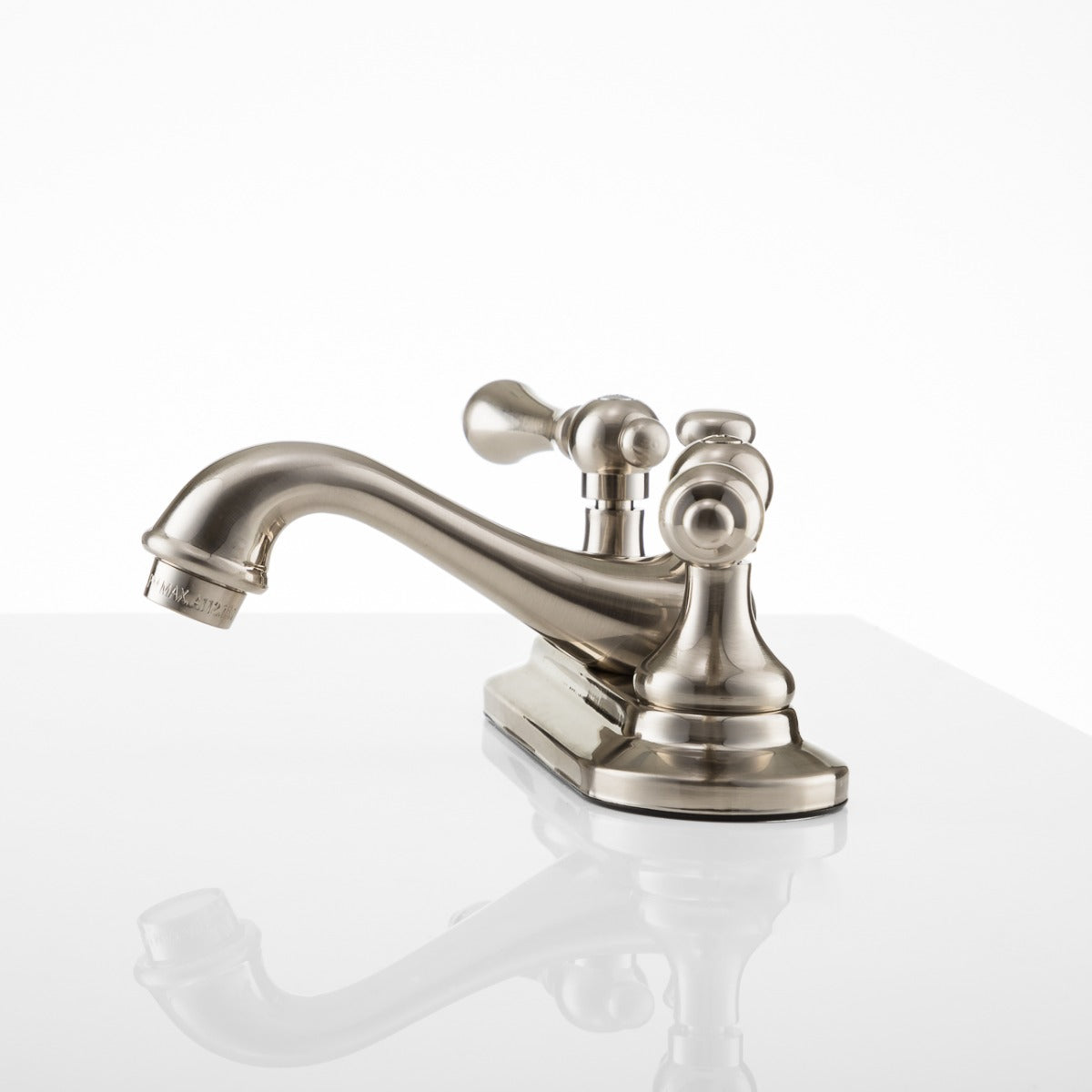 Charlotte Centerset Bathroom Sink Faucet - Metal Lever Handles - Brushed Nickel | Alternative Image 02 | finish:Brushed Nickel