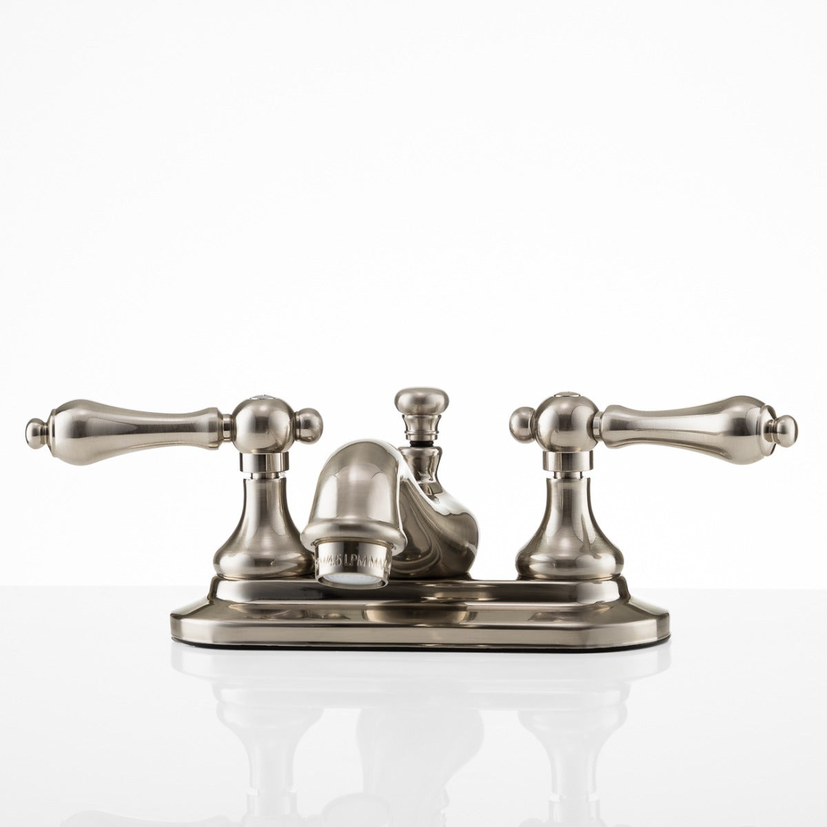 Charlotte Centerset Bathroom Sink Faucet - Metal Lever Handles - Brushed Nickel | Alternative Image 01 | finish:Brushed Nickel