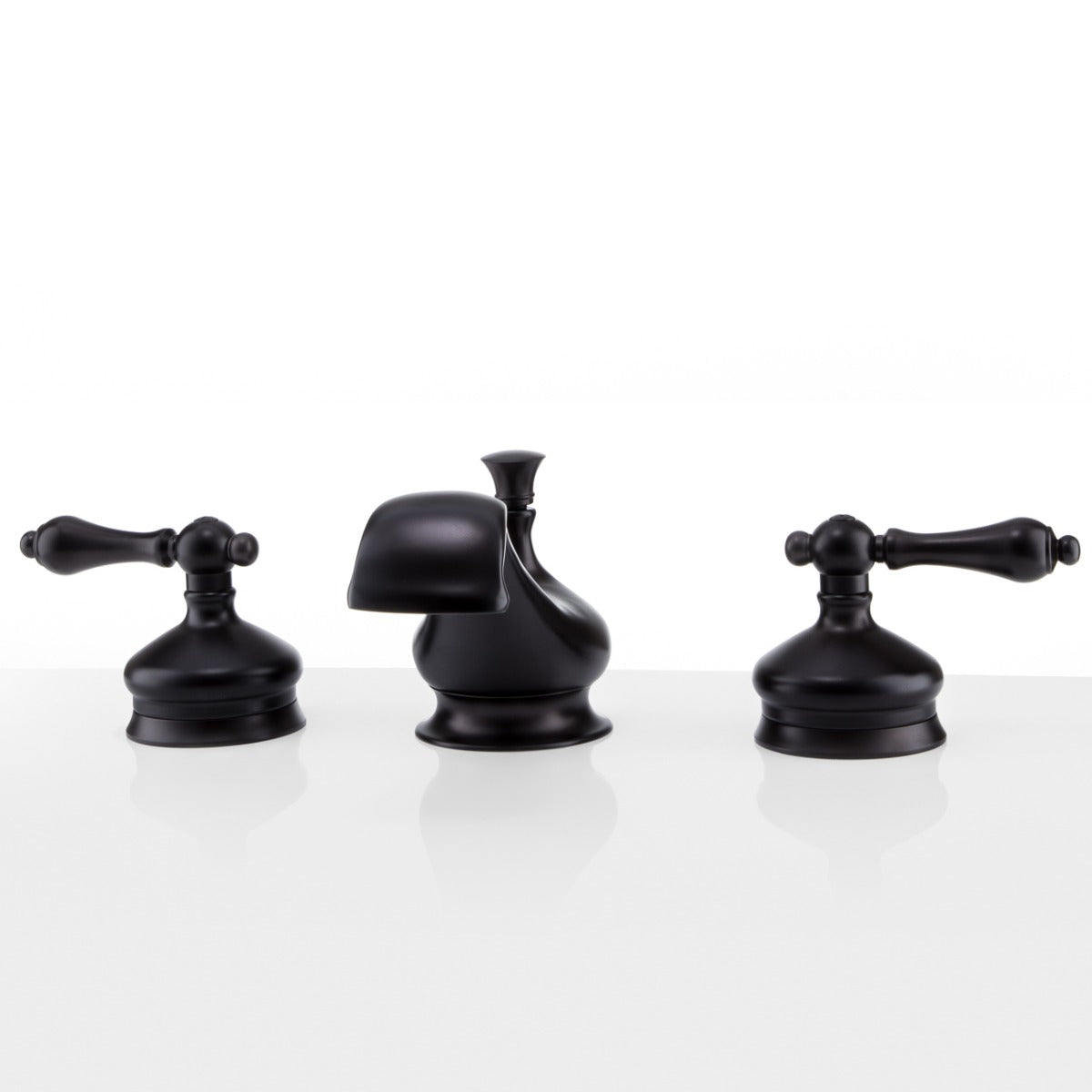 Mila Widespread Bathroom Sink Faucet - Metal Lever Handles | Alternative Image 02 | finish:Matte Black
