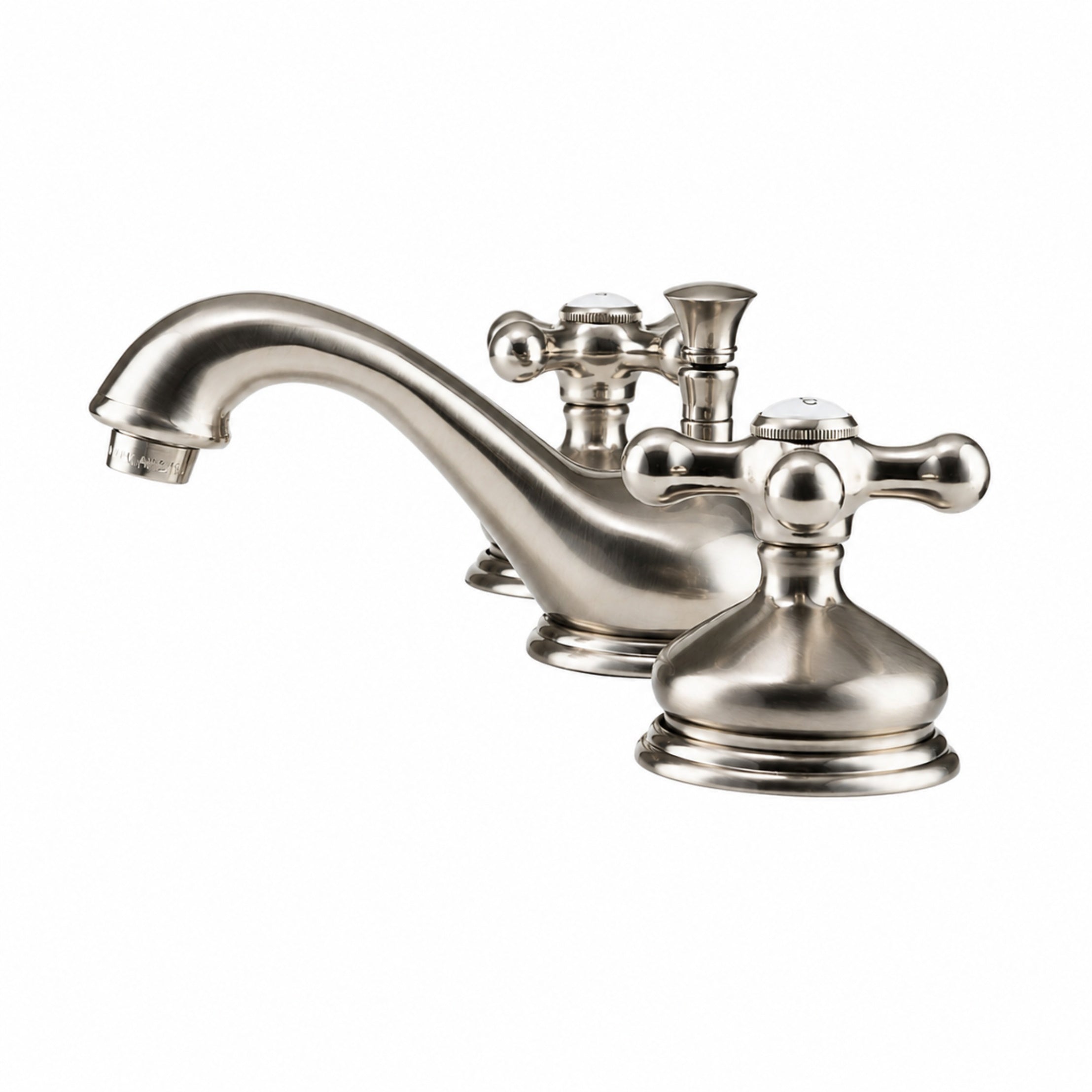 Camilla Widespread Bathroom Sink Faucet - Metal Cross Handles - Brushed Nickel | Alternative Image 02 | finish:Brushed Nickel