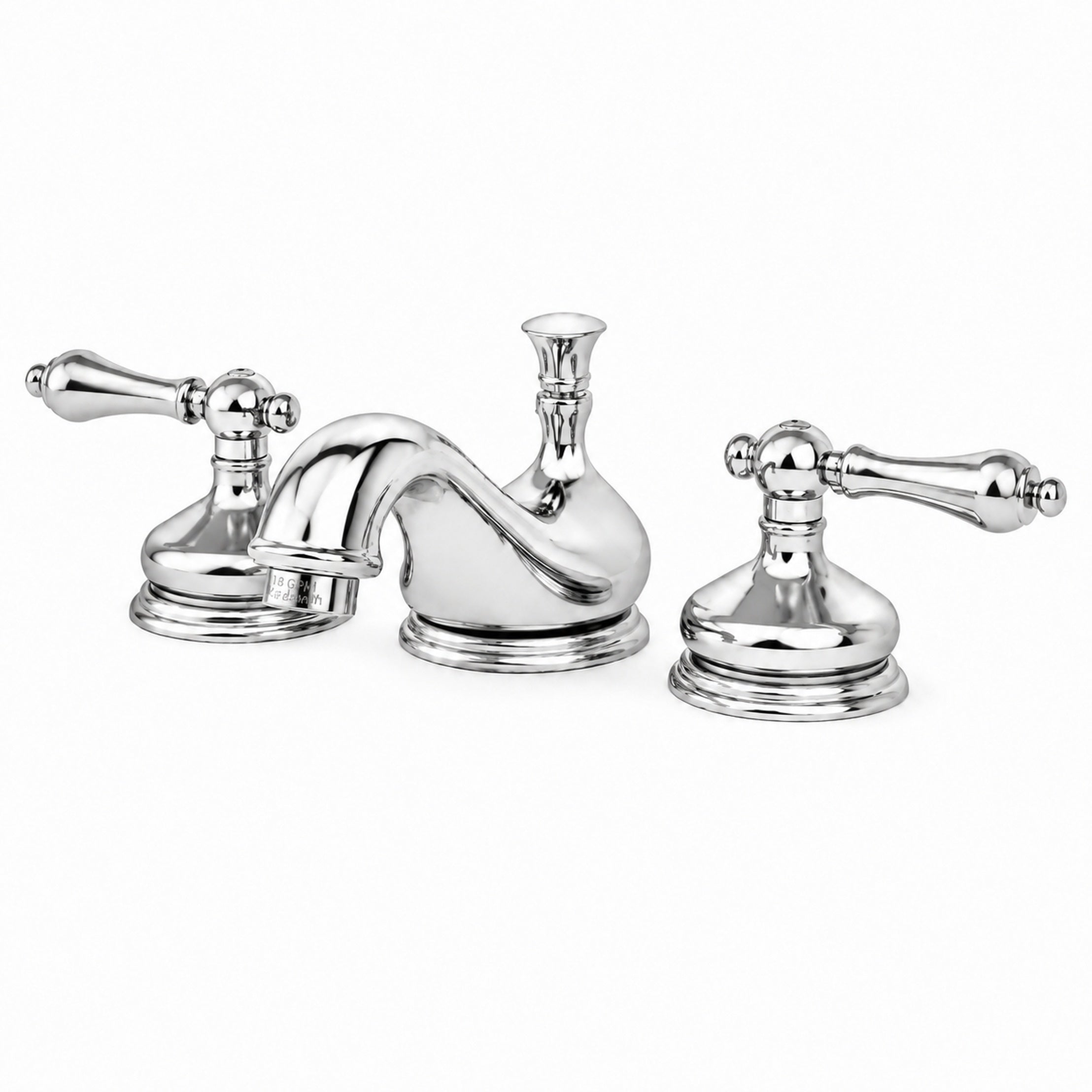 Camilla Widespread Bathroom Sink Faucet - Metal Lever Handles - Chrome | Alternative Image 01 | finish:Chrome