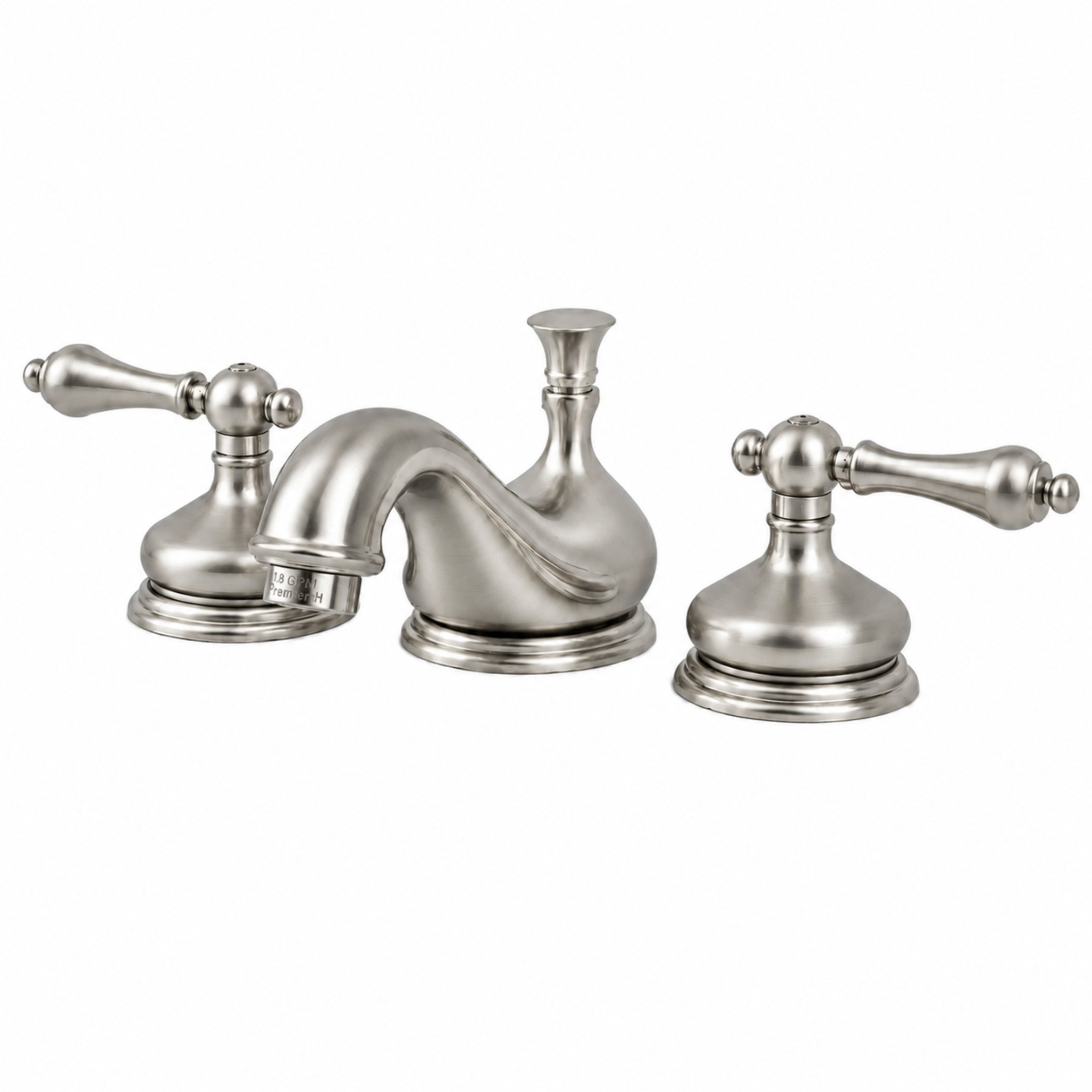 Camilla Widespread Bathroom Sink Faucet - Metal Lever Handles - Brushed Nickel | Alternative Image 01 | finish:Brushed Nickel