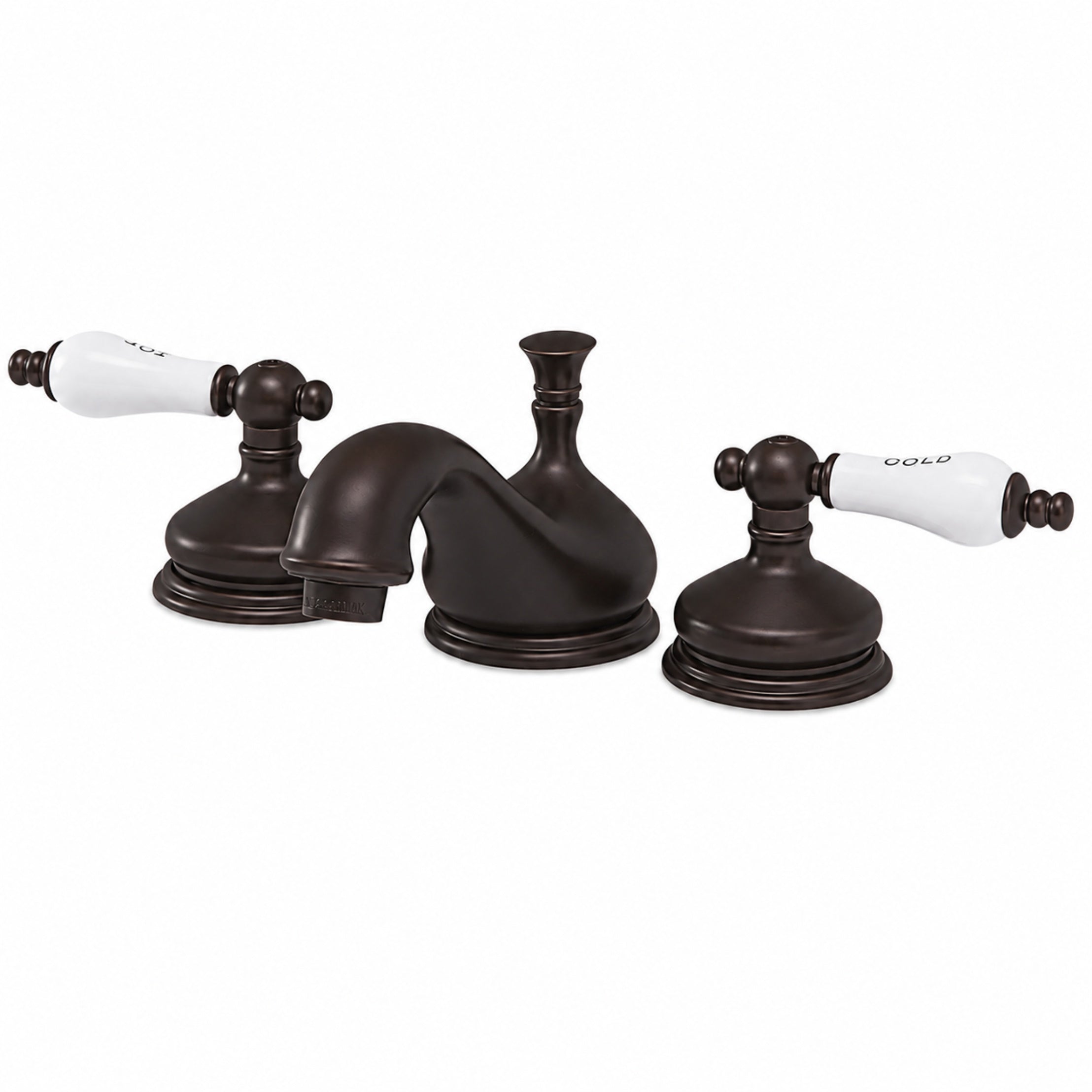 Camilla Widespread Bathroom Sink Faucet - Porcelain Lever Handles - Oil Rubbed Bronze | Alternative Image 01 | finish:Oil Rubbed Bronze