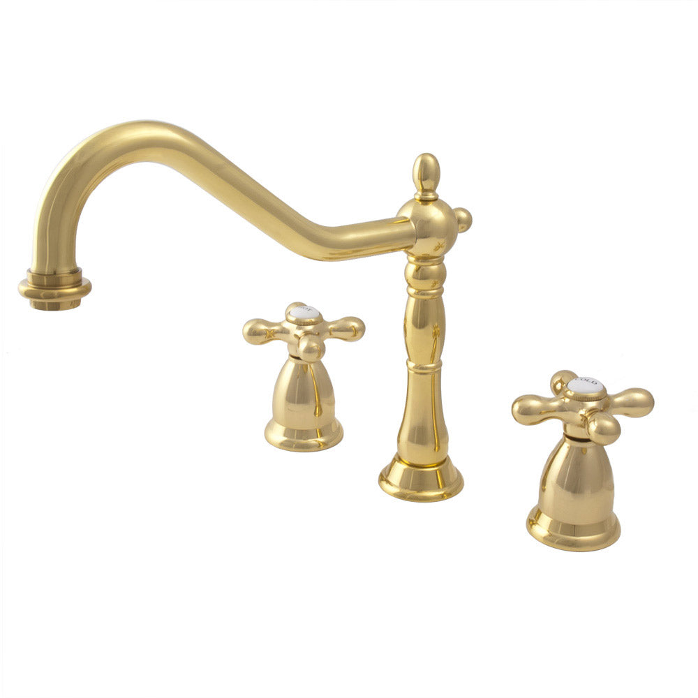 Ashford Widespread Bathroom Sink Faucet - Metal Cross Handle - Chrome | Alternative Image 04 | finish:Chrome