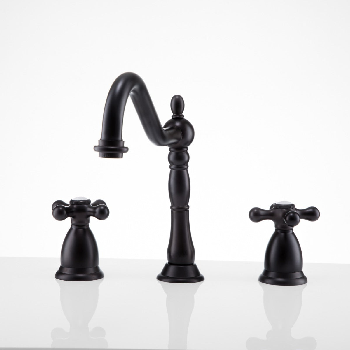 Ashford Widespread Bathroom Sink Faucet - Metal Cross Handle - Chrome | Alternative Image 03 | finish:Chrome