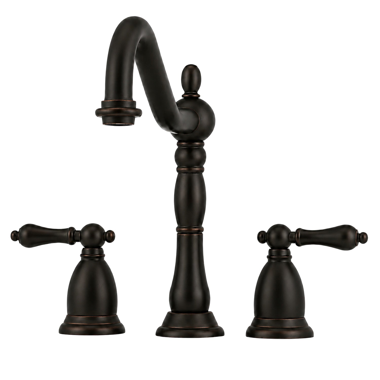 Ashford Widespread Bathroom Sink Faucet - Metal Lever Handles - Oil Rubbed Bronze | Alternative Image 01 | finish:Oil Rubbed Bronze