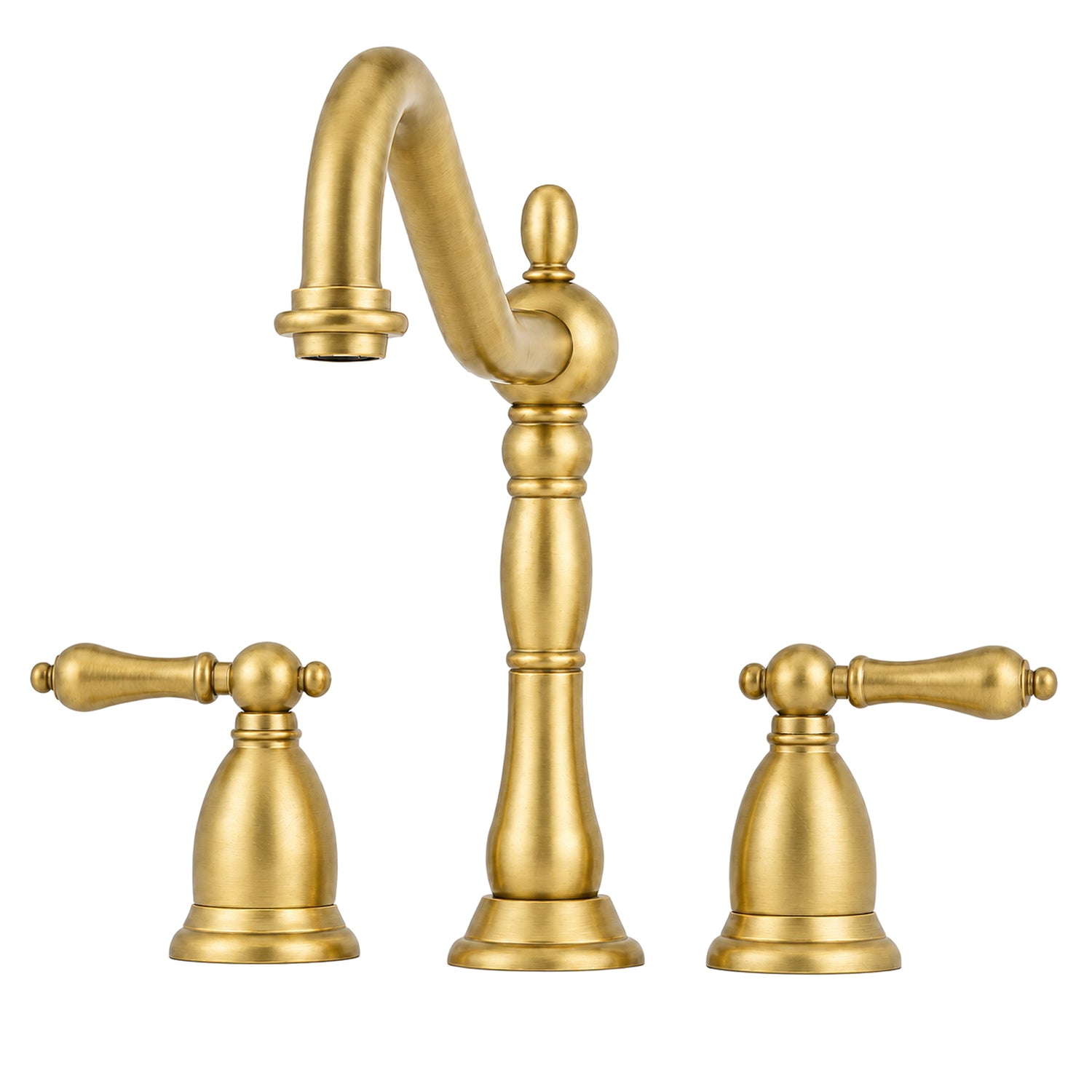 Ashford Widespread Bathroom Sink Faucet - Metal Lever Handles - Brushed Brass | Alternative Image 01 | finish:Brushed Brass