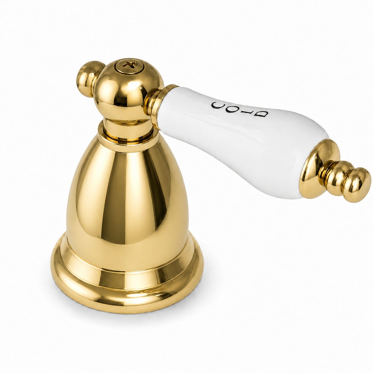 Ashford Widespread Bathroom Sink Faucet - Porcelain Lever Handles - Polished Brass | Alternative Image 02 | finish:Polished Brass