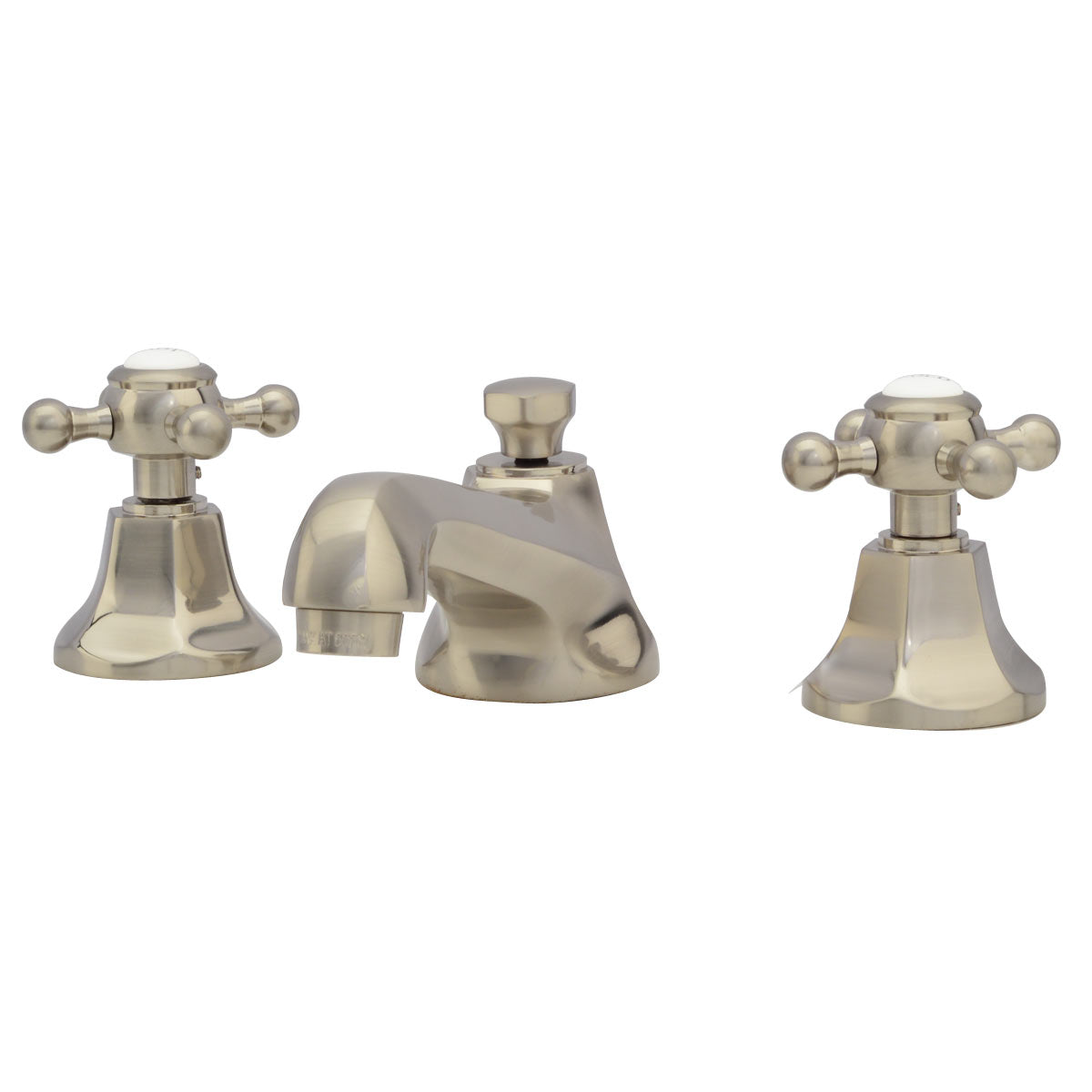 Nouveau Widespread Bathroom Sink Faucet - Metal Cross Handles - Supercoated Brass | Alternative Image 04 | finish:Polished Brass