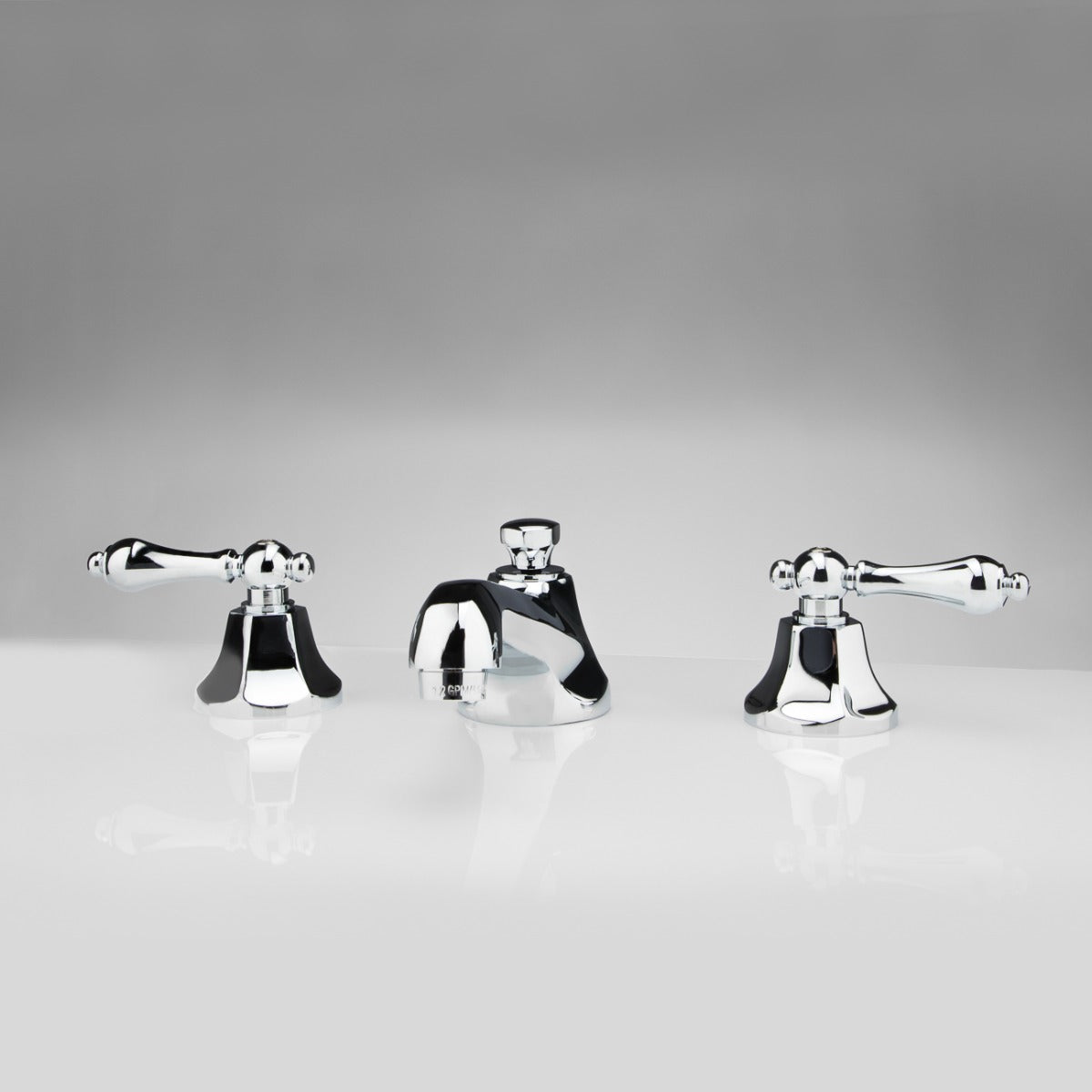 Nouveau Widespread Bathroom Sink Faucet - Metal Lever Handles - Chrome | Alternative Image 01 | finish:Chrome