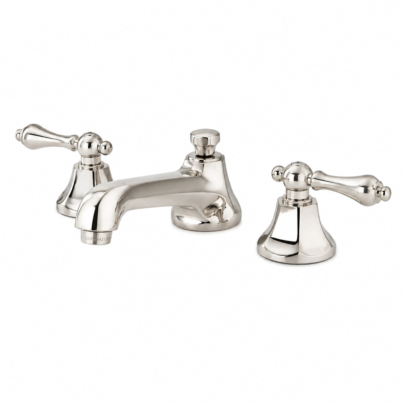Nouveau Widespread Bathroom Sink Faucet - Metal Lever Handles - Brushed Nickel | Alternative Image 01 | finish:Brushed Nickel