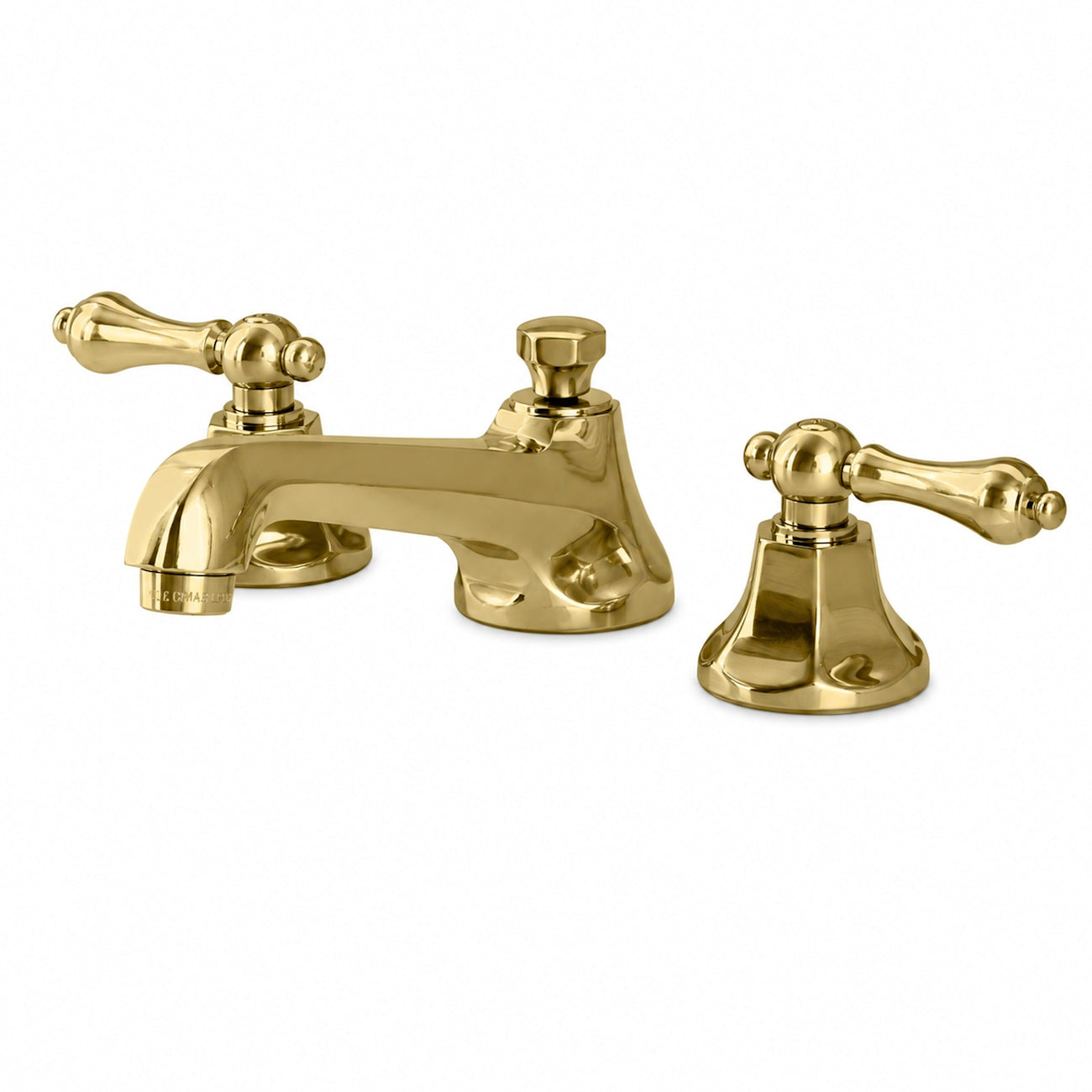 Nouveau Widespread Bathroom Sink Faucet - Metal Lever Handles - Brushed Brass | Alternative Image 01 | finish:Brushed Brass