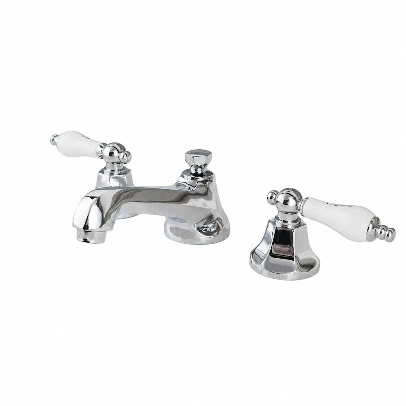 Nouveau Widespread Bathroom Sink Faucet - Porcelain Lever Handles - Chrome | Alternative Image 01 | finish:Chrome