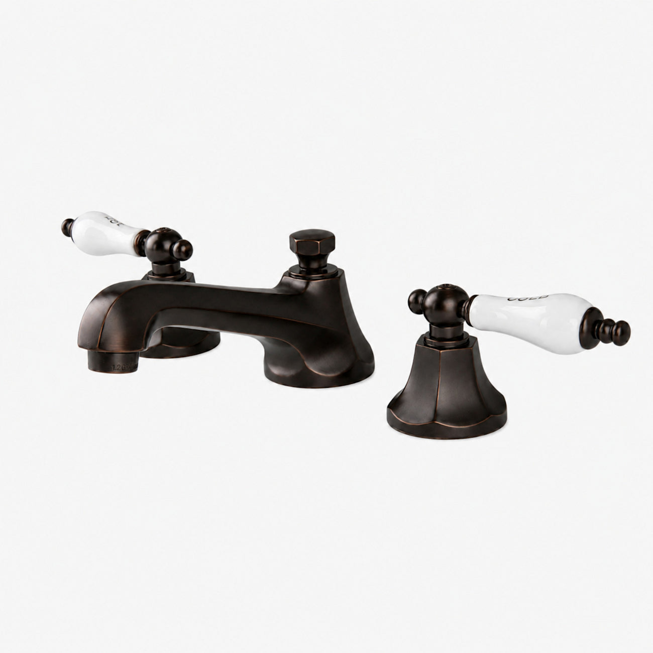 Nouveau Widespread Bathroom Sink Faucet - Porcelain Lever Handles - Oil Rubbed Bronze | Alternative Image 01 | finish:Oil Rubbed Bronze