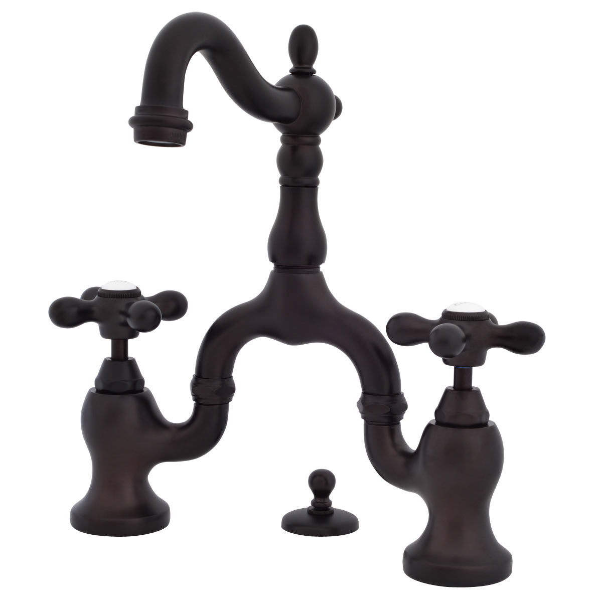 Bellmont Bridge Bathroom Sink Faucet - Metal Cross Handles - Oil Rubbed Bronze | Alternative Image 01 | finish:Oil Rubbed Bronze