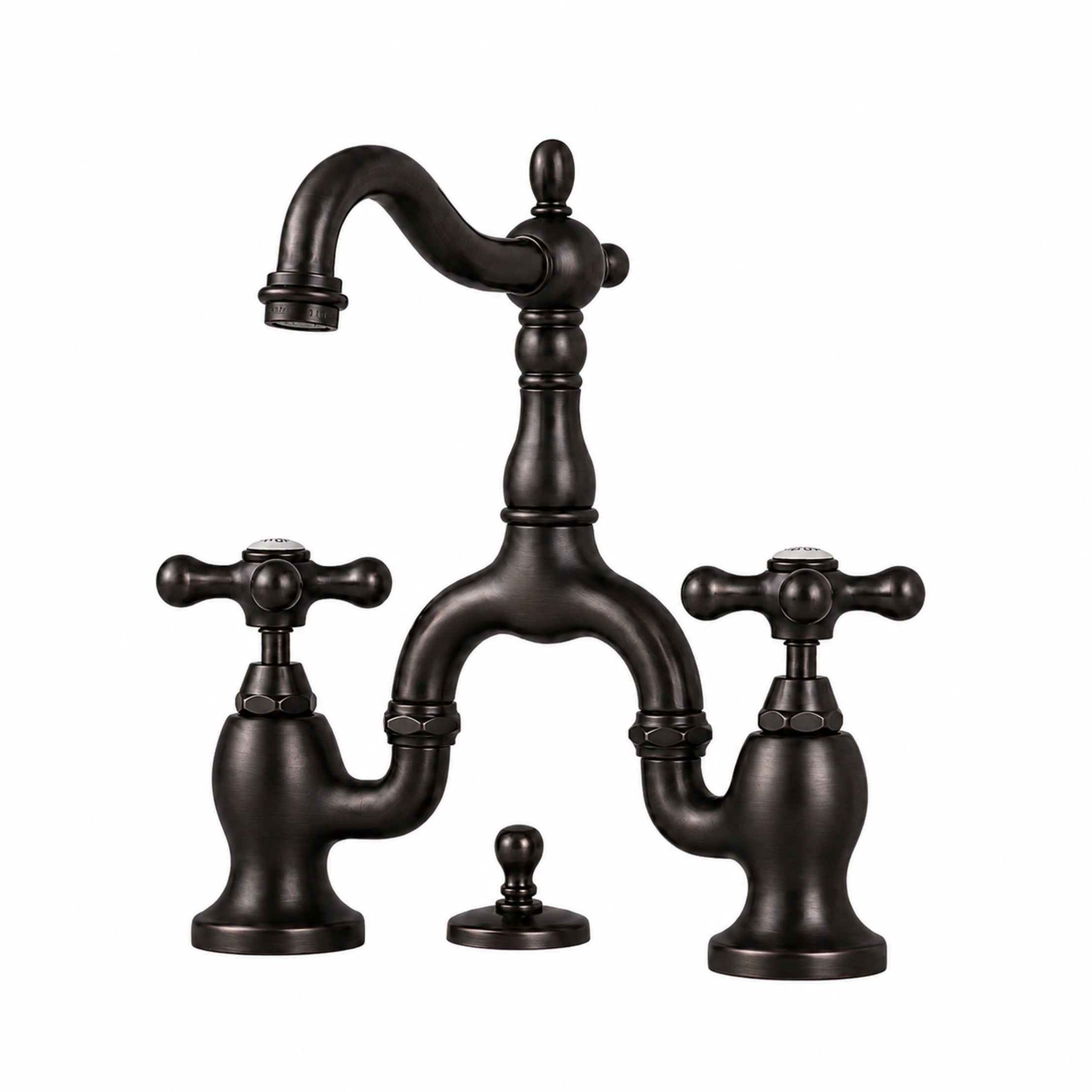 Bellmont Bridge Bathroom Sink Faucet - Metal Cross Handles - Oil Rubbed Bronze | Alternative Image 01 | finish:Oil Rubbed Bronze