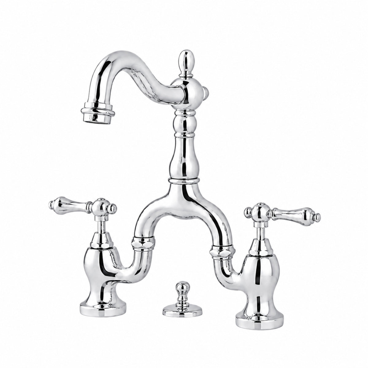 Bellmont Bridge Bathroom Sink Faucet - Metal Lever Handles - Chrome | Alternative Image 01 | finish:Chrome