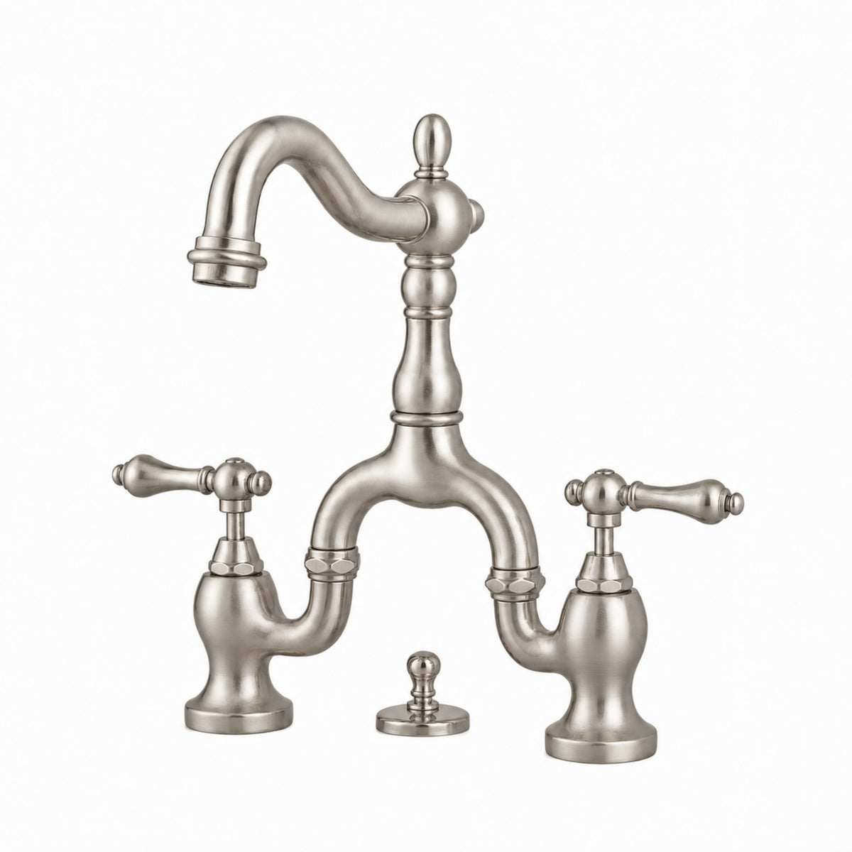 Bellmont Bridge Bathroom Sink Faucet - Metal Lever Handles - Brushed Nickel | Alternative Image 01 | finish:Brushed Nickel