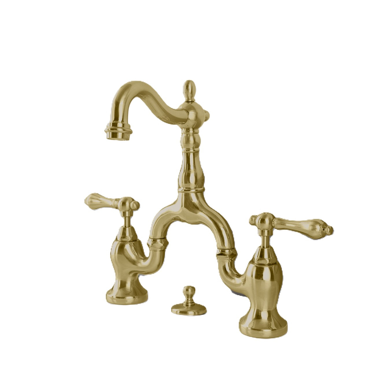 Bellmont Bridge Bathroom Sink Faucet - Metal Lever Handles - Brushed Brass | Alternative Image 01 | finish:Brushed Brass
