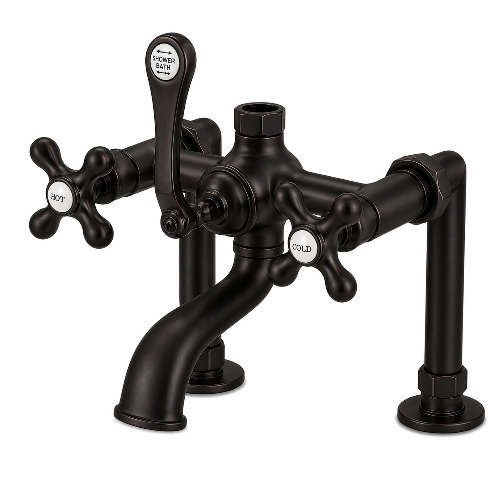 Deck Mount Shower Kit with Classic Spout Faucet | Alternative Image 03 | finish:Oil Rubbed Bronze | shower head:Rain