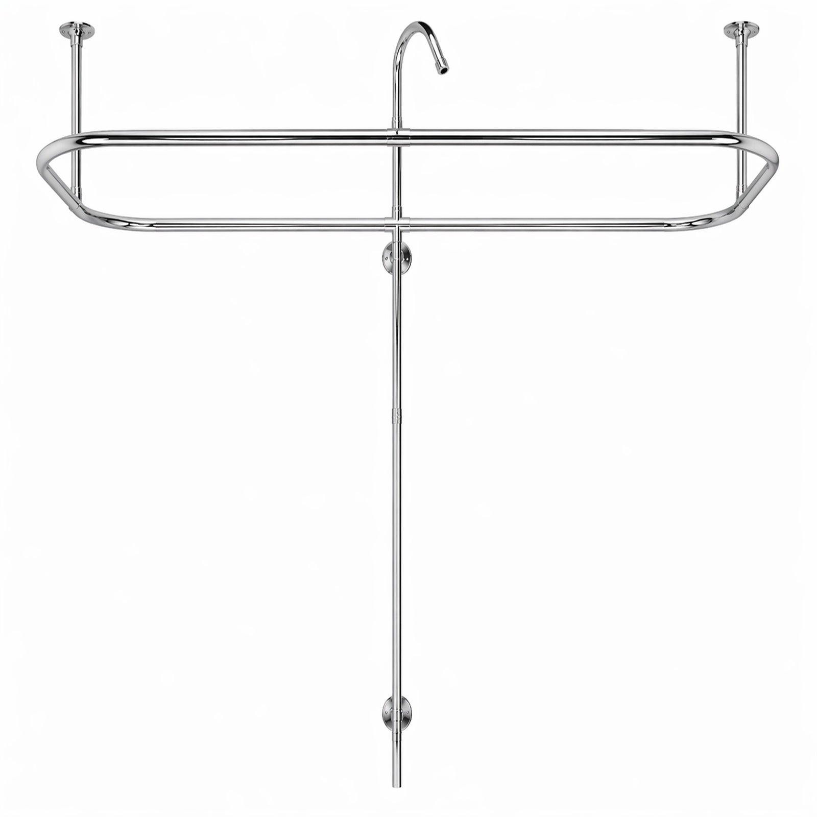 Side Deck Mount Shower Kit with Classic Spout Faucet | Alternative Image 02 | finish:Chrome | shower head:Watering Can