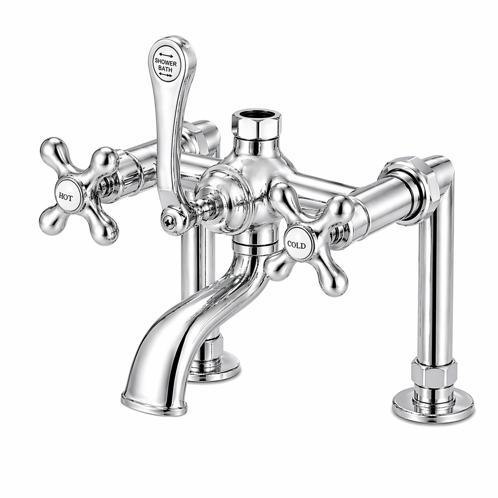 Side Deck Mount Shower Kit with Classic Spout Faucet | Alternative Image 03 | finish:Chrome | shower head:Watering Can