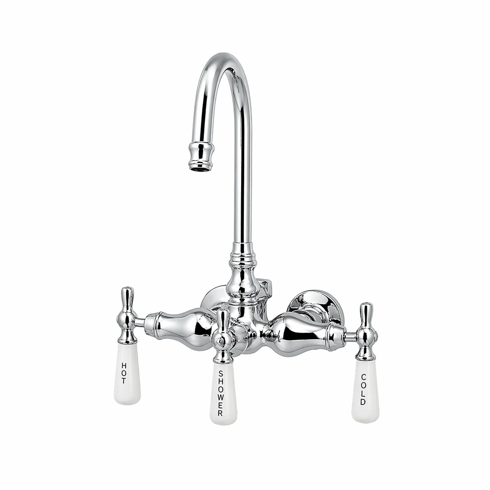 Tub Wall Mount Shower Kit with Gooseneck Faucet | Alternative Image 03 | finish:Chrome | shower head:Watering Can