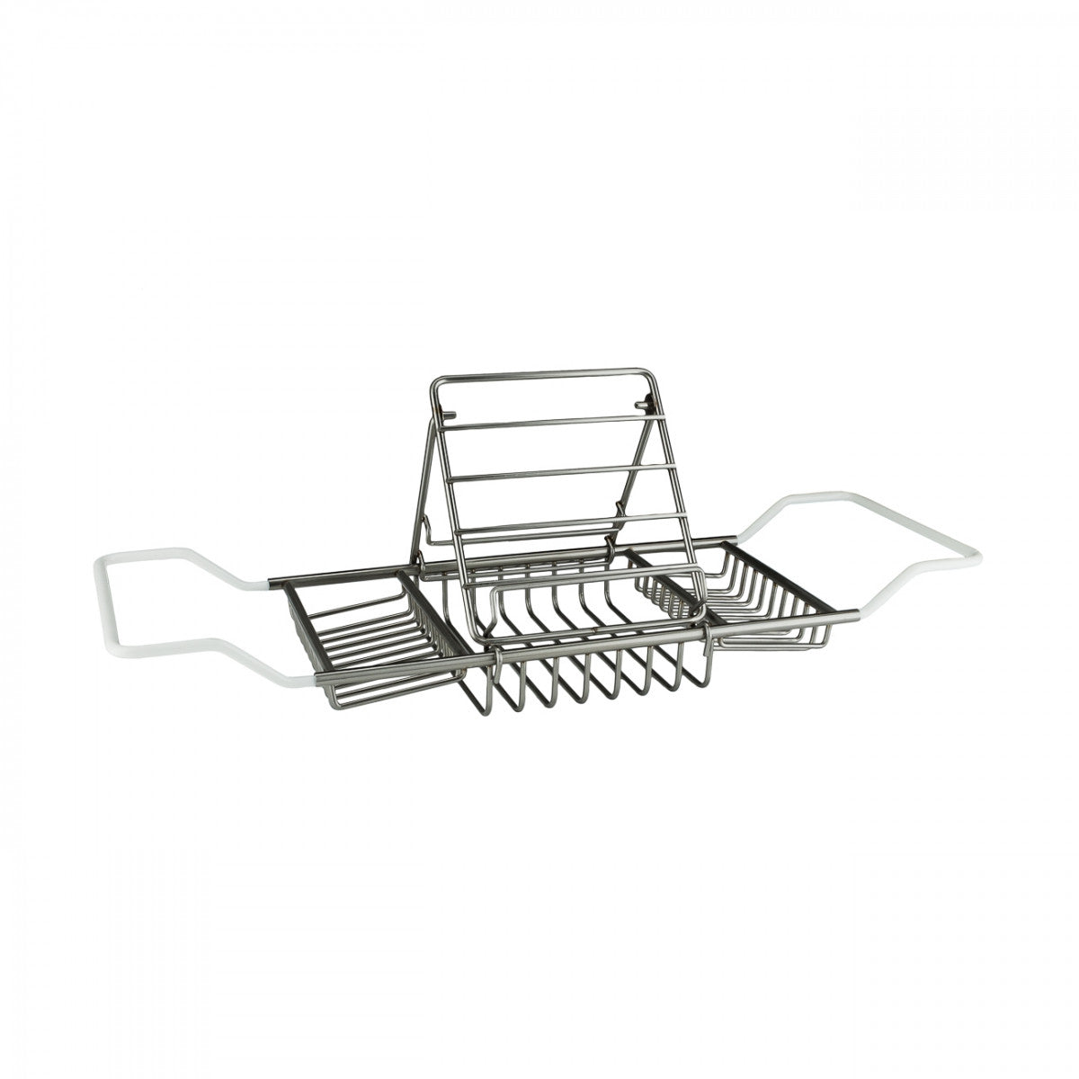 Tub Caddy with Reading Rack - Brushed Nickel | Alternative Image 01 | finish:Brushed Nickel