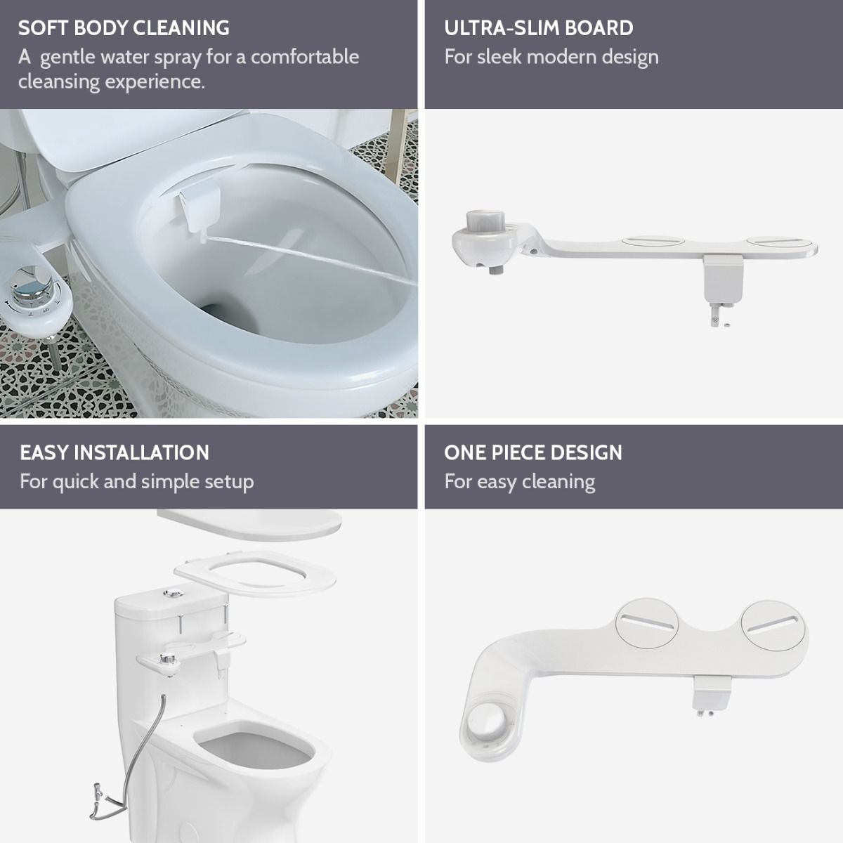 Modern Cold Water Bidet Attachement for Toilet | Alternative Image 04