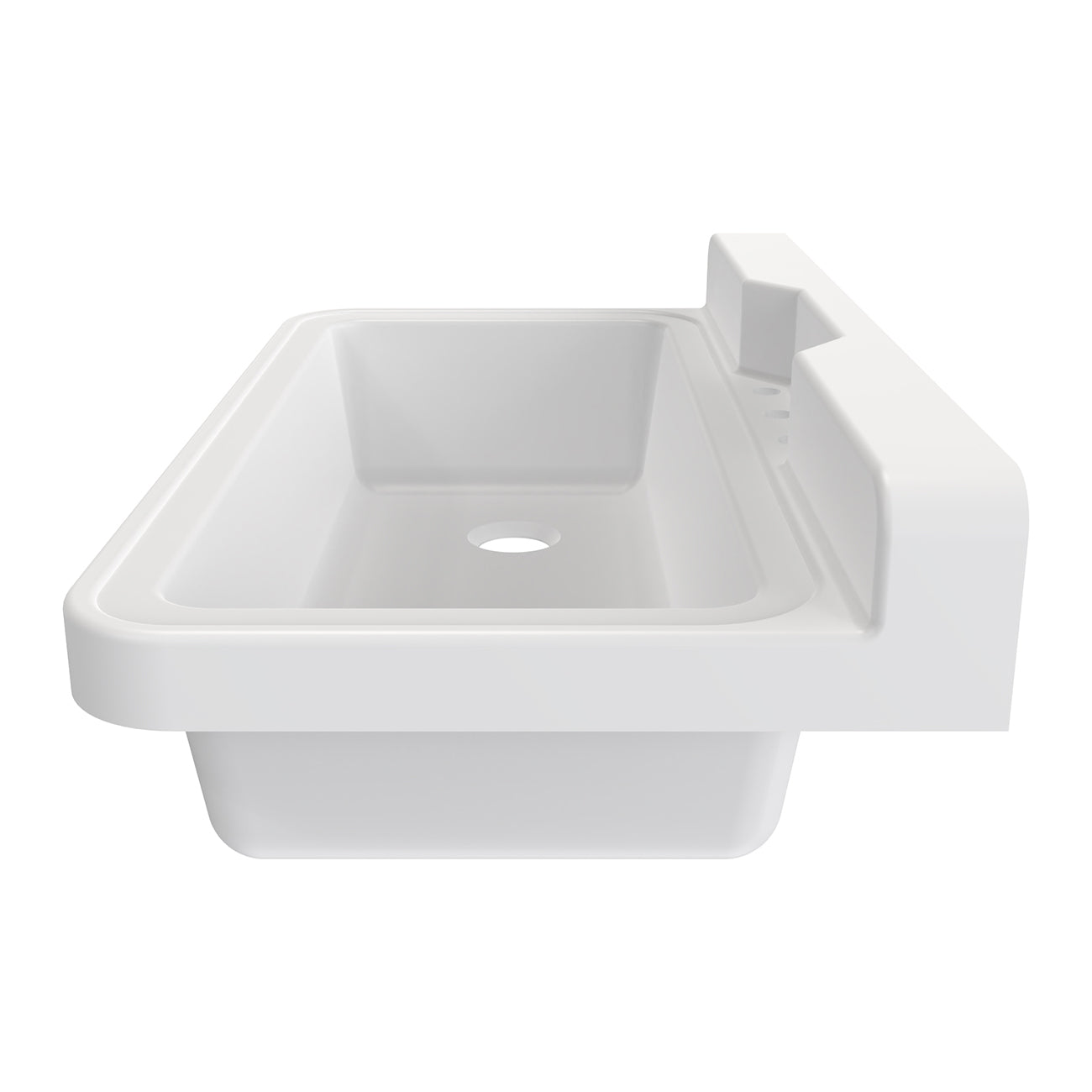 Alexander 48 Inch Cast Iron Wall Mount Farmhouse Trough Sink | Alternative Image 03