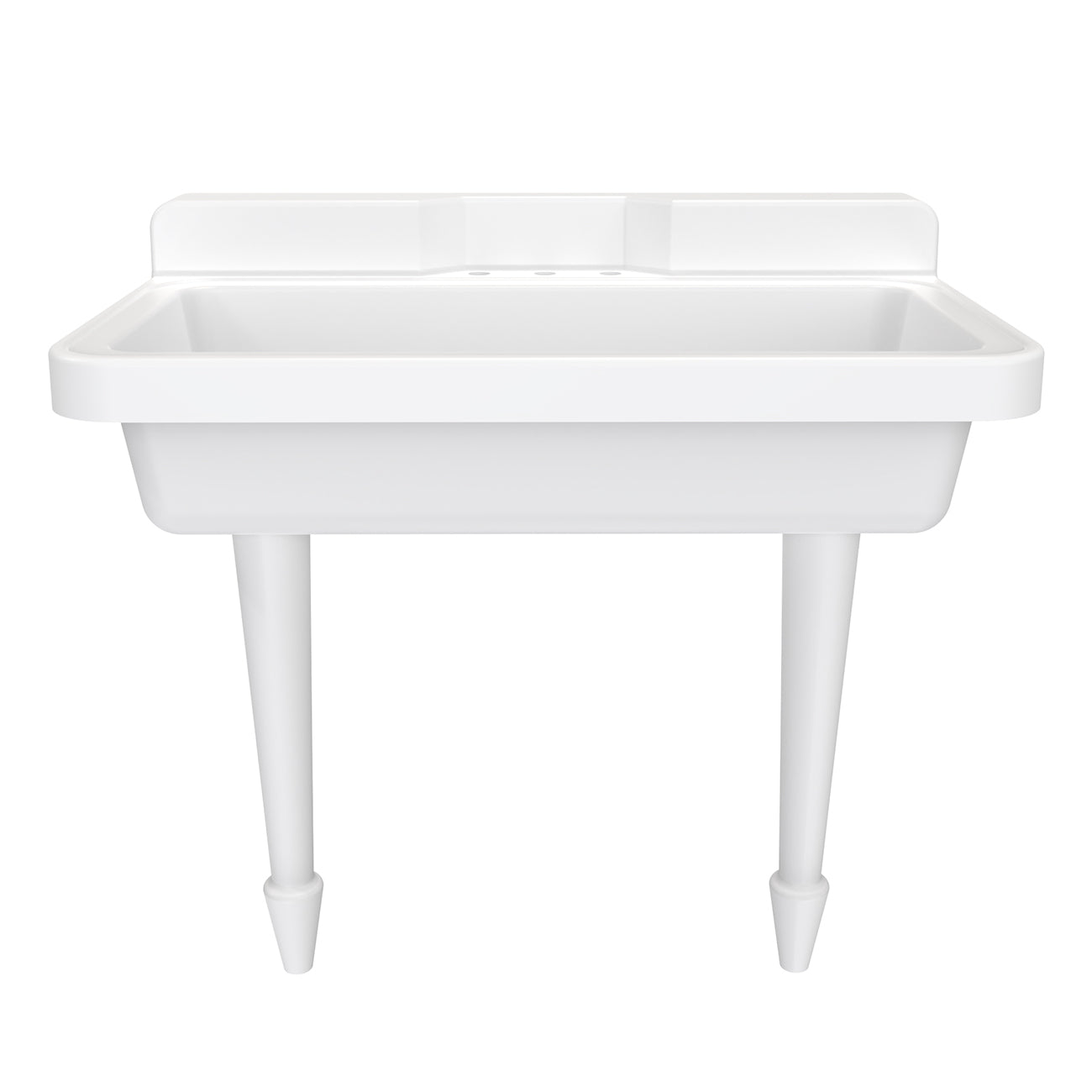 Benjamin 48 Inch Cast Iron Wall Mount Farmhouse Trough Sink | Alternative Image 02