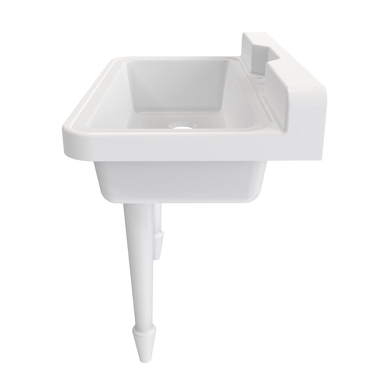 Benjamin 48 Inch Cast Iron Wall Mount Farmhouse Trough Sink | Alternative Image 03