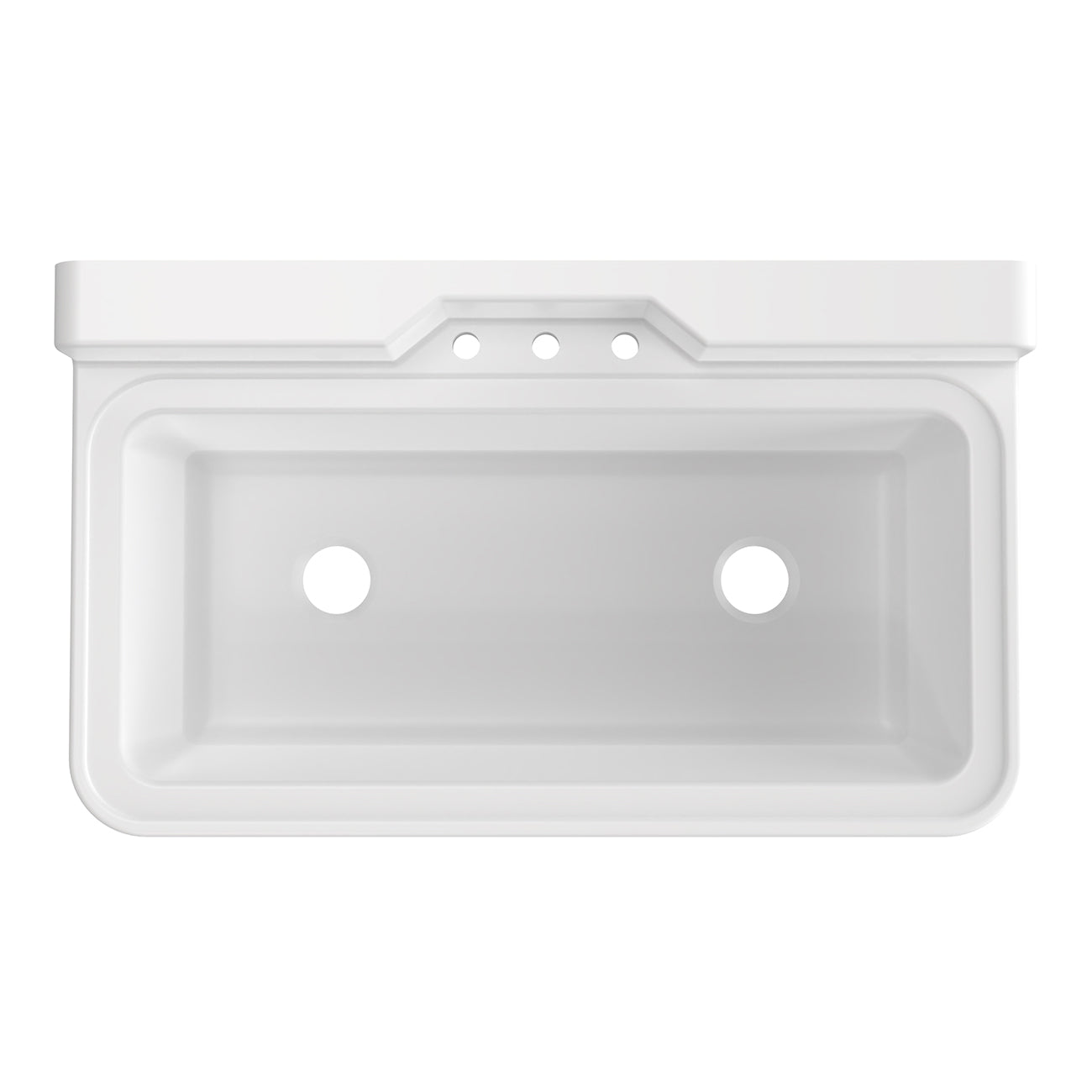 Benjamin 48 Inch Cast Iron Wall Mount Farmhouse Trough Sink | Alternative Image 04