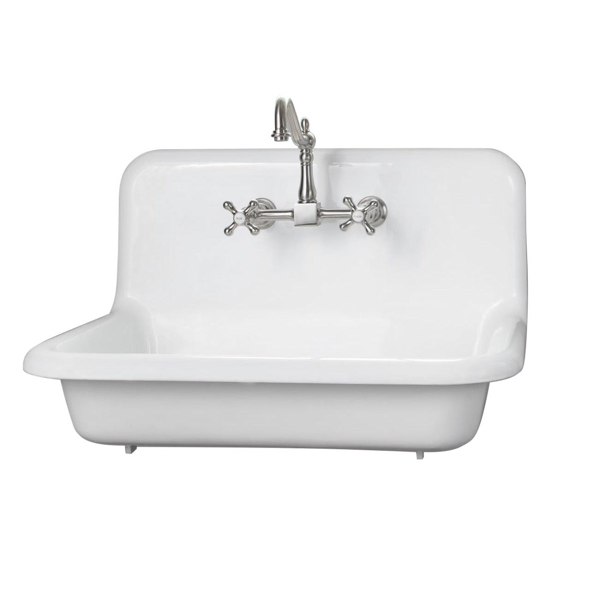 30" Cast Iron High Back Sink | Alternative Image 02