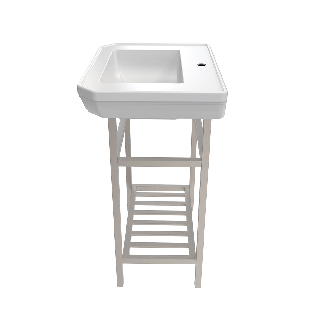 27 Inch Console Bathroom Sink | Alternative Image 03 | finish:Brushed Nickel | faucet centers:Single Hole