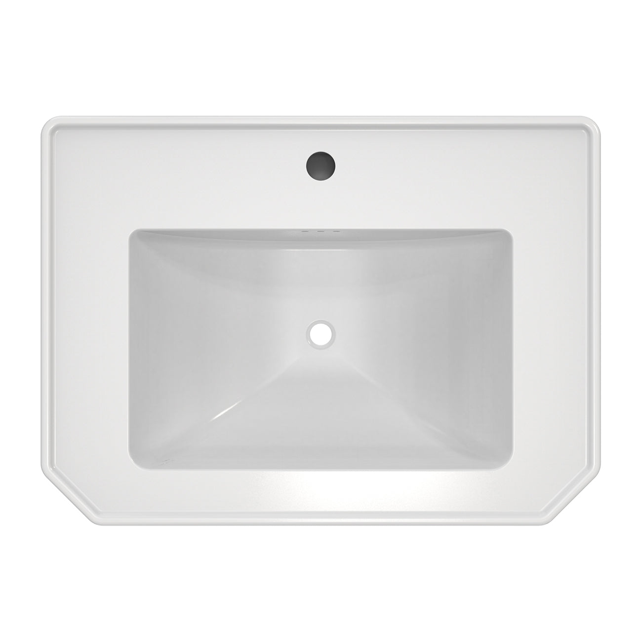 27 Inch Console Bathroom Sink | Alternative Image 04 | finish:Brushed Nickel | faucet centers:Single Hole