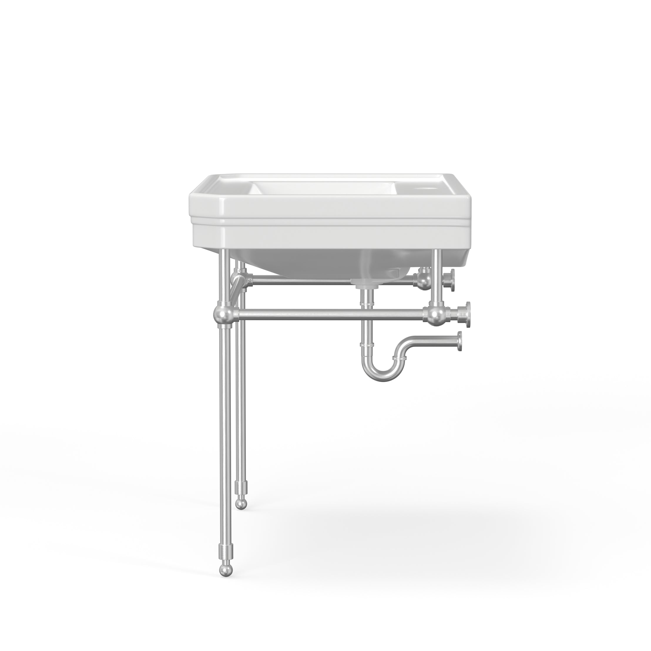 32 Inch Console Bathroom Sink | Alternative Image 04 | finish:Brushed Nickel | faucet centers:Single Hole
