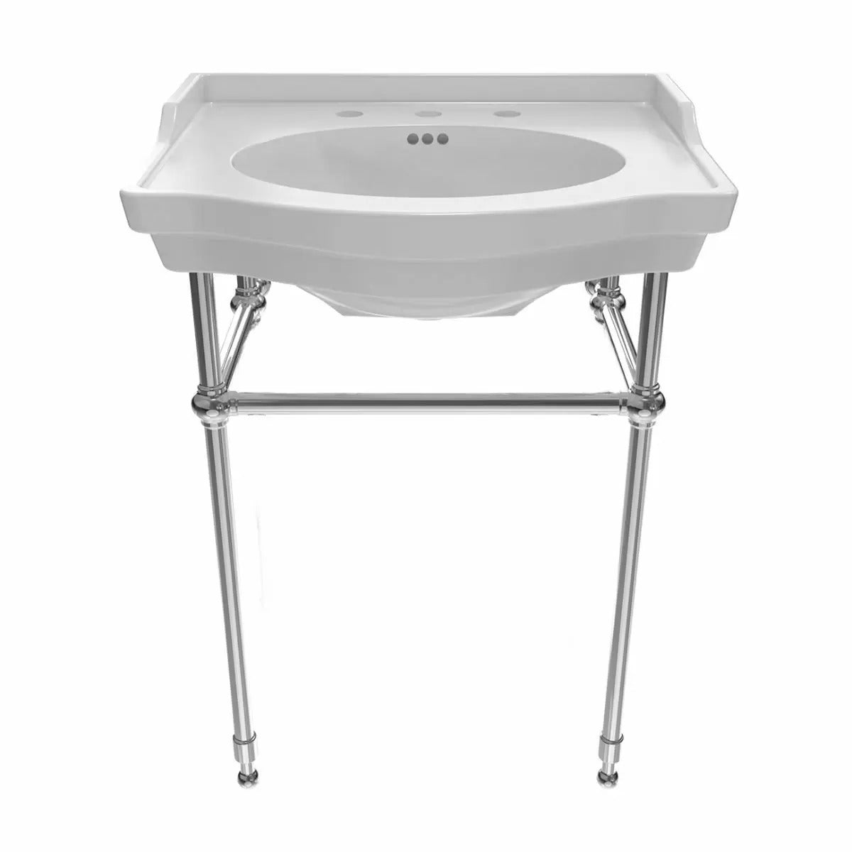 25 Inch Bathroom Console Sink | Alternative Image 01 | finish:Polished Stainless Steel