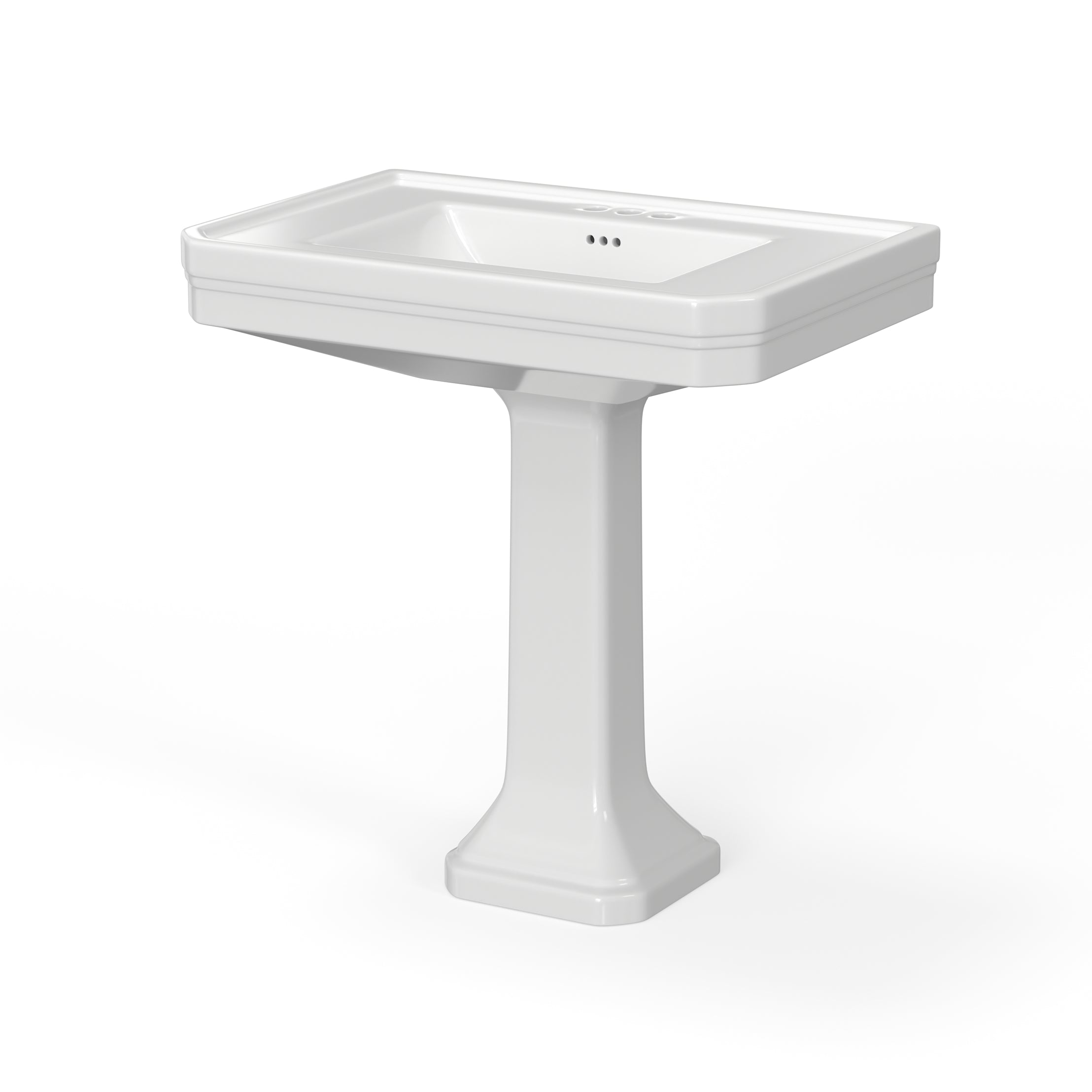 32 Inch Pedestal Sink - 4 Inch Centers | Alternative Image 03 | faucet centers:4 Inch