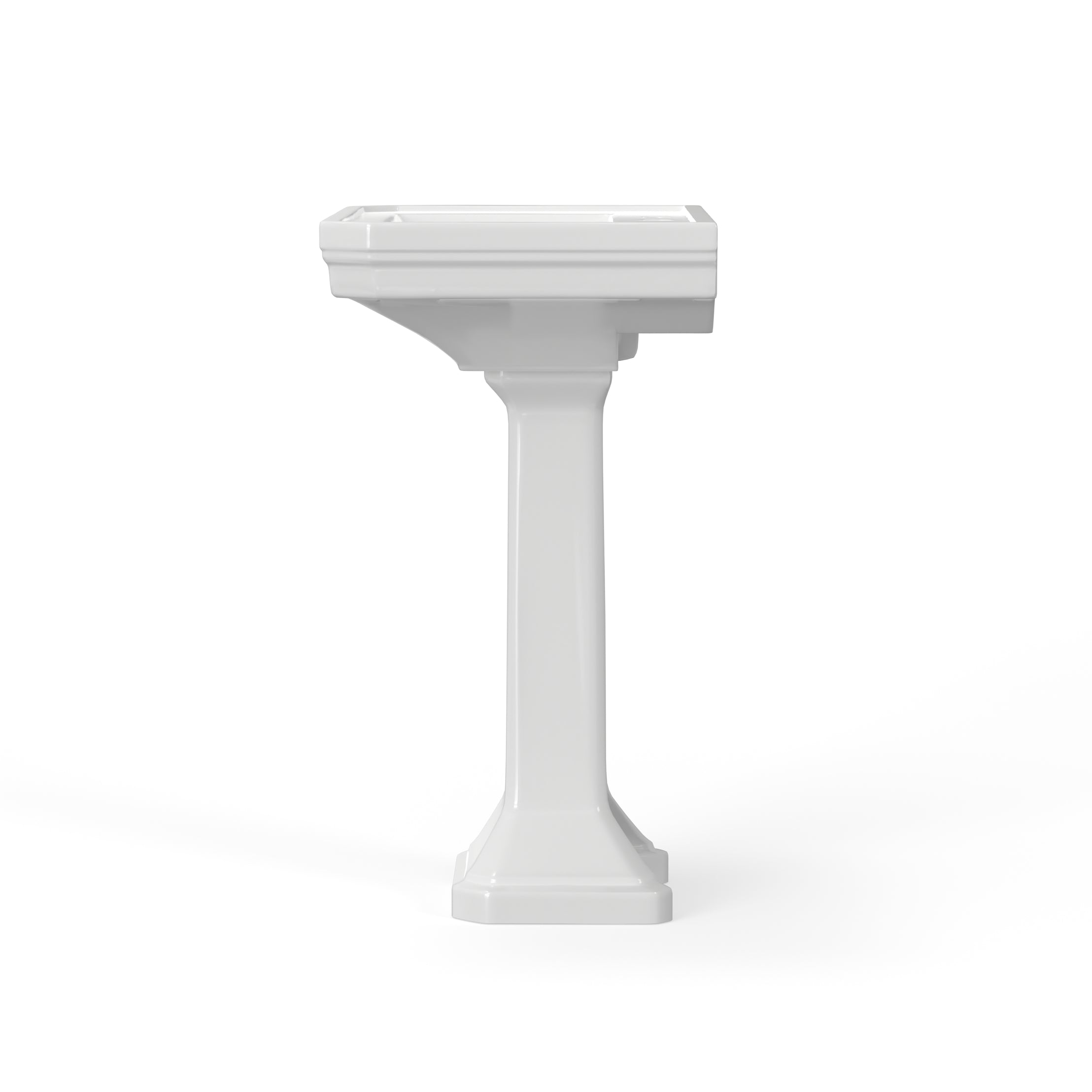 26 Inch Porcelain Pedestal Bathroom Sink | Alternative Image 04 | faucet centers:8 Inch