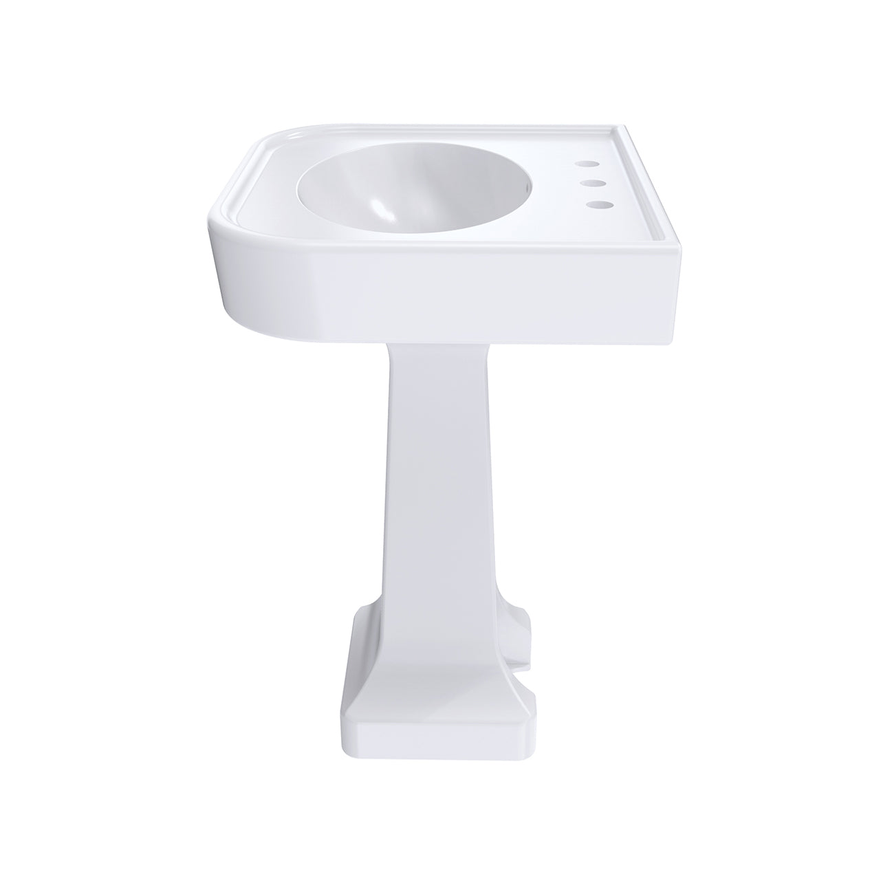 Crest 26 Inch Pedestal Bathroom Sink - 8 Inch Faucet Drillings | Alternative Image 03