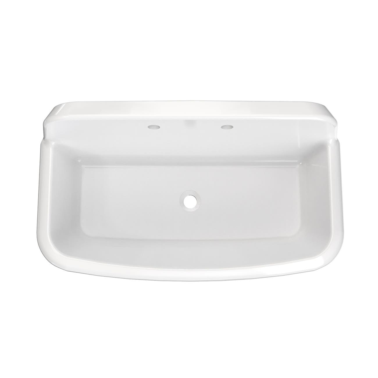 36 Inch Porcelain Wall Mount Utility Sink - White - 8 Inch Faucet Holes | Alternative Image 03