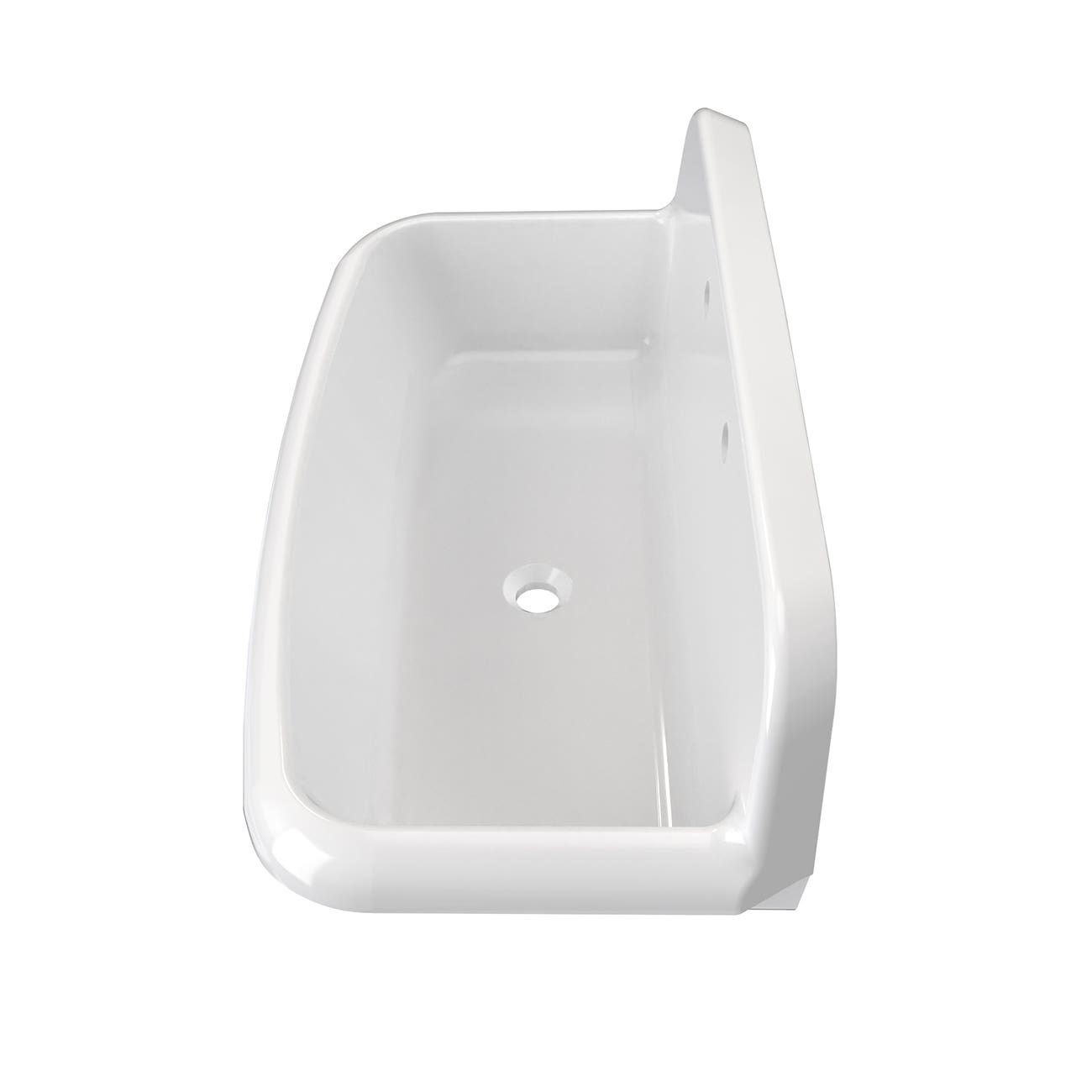 36 Inch Porcelain Wall Mount Utility Sink - White - 8 Inch Faucet Holes | Alternative Image 04