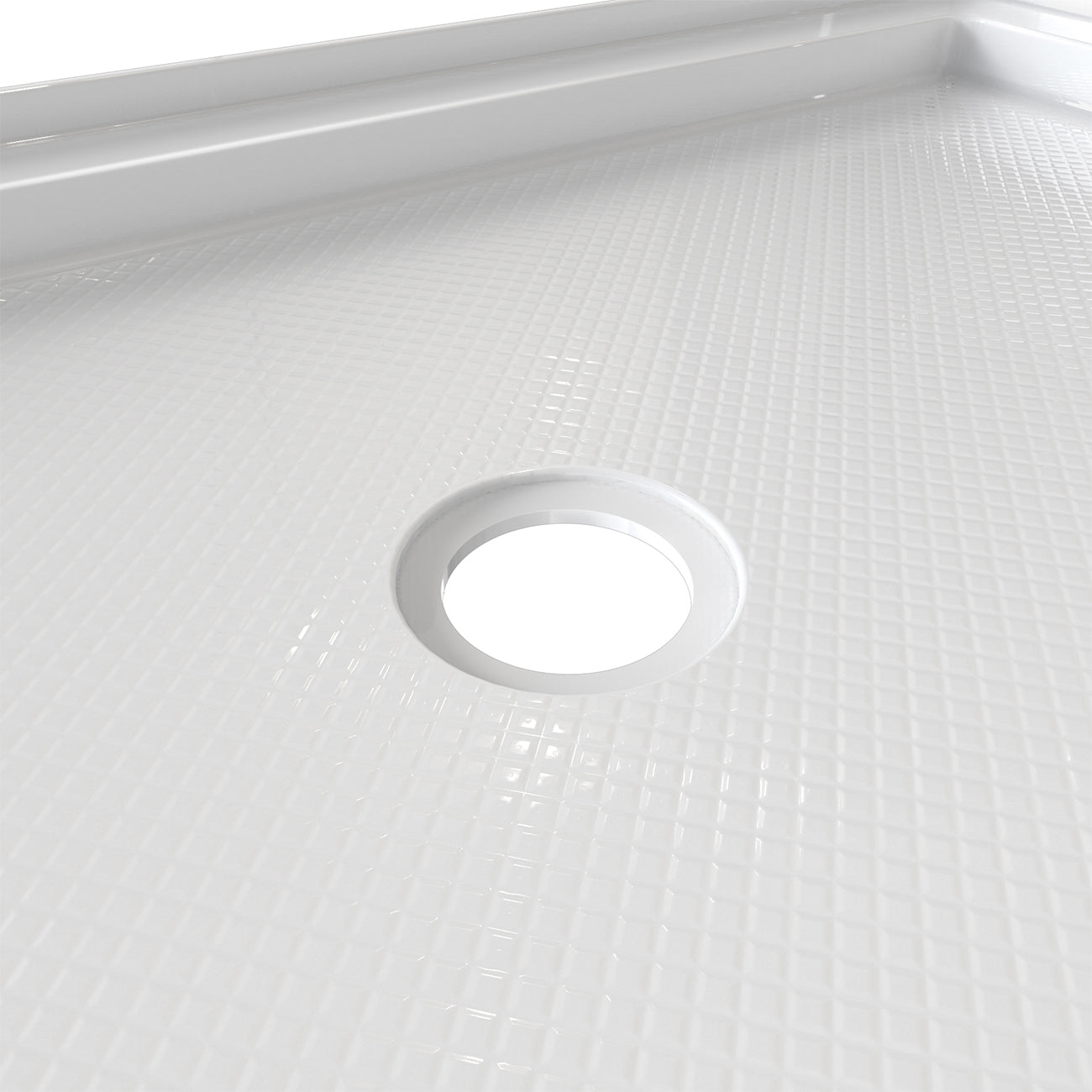 Maidstone Rejuvenate 36 in. D x 48 in. W x 2 3/4 in. H Center Drain Single Threshold Shower Base in White | Alternative Image 02