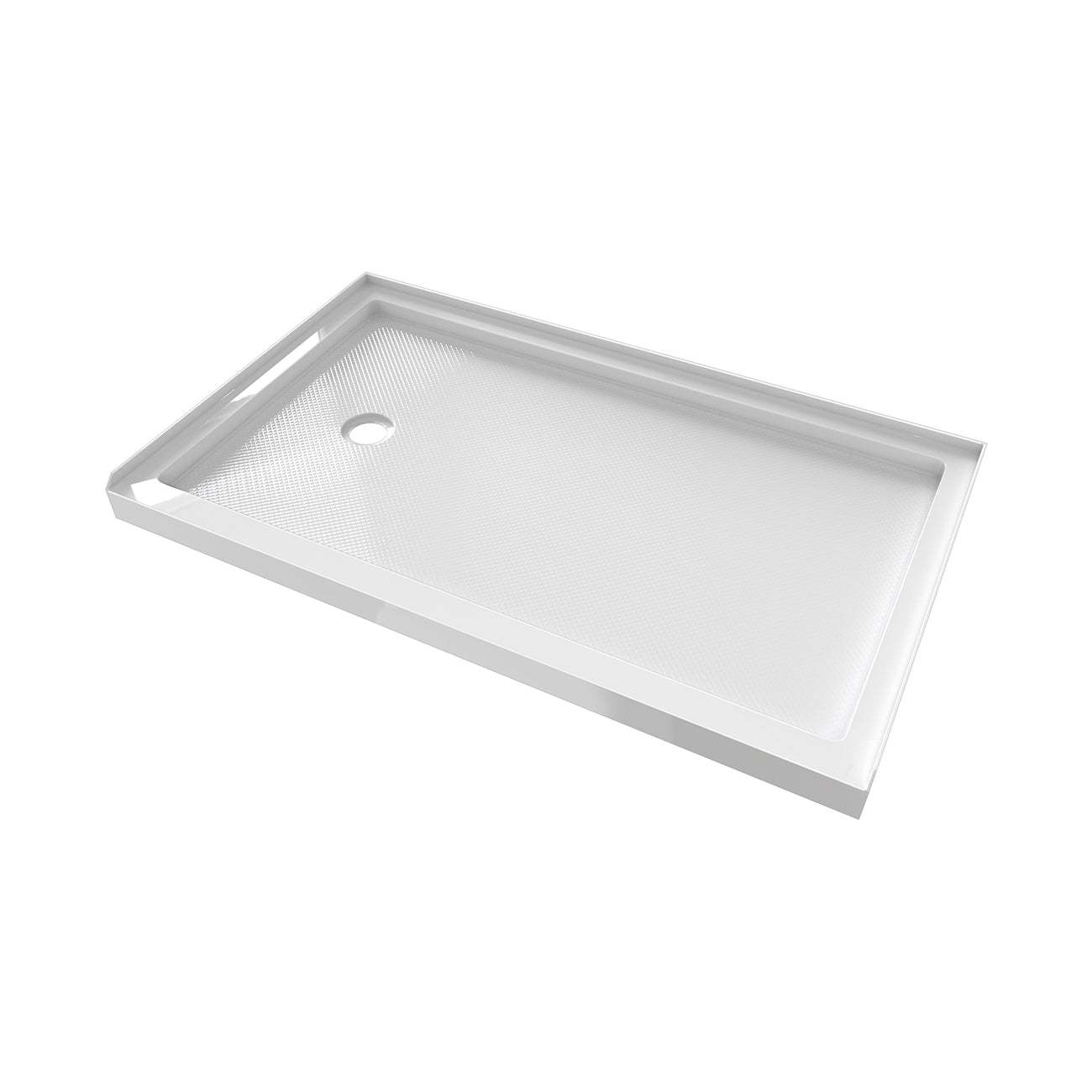 Maidstone Rejuvenate 36 in. D x 60 in. W x 2 3/4 in. H Left Drain Single Threshold Shower Base in White | Alternative Image 01 | drain location:Left
