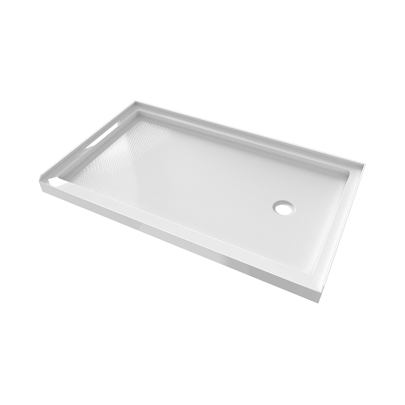 Maidstone Rejuvenate 36 in. D x 60 in. W x 2 3/4 in. H Left Drain Single Threshold Shower Base in White | Alternative Image 03 | drain location:Left