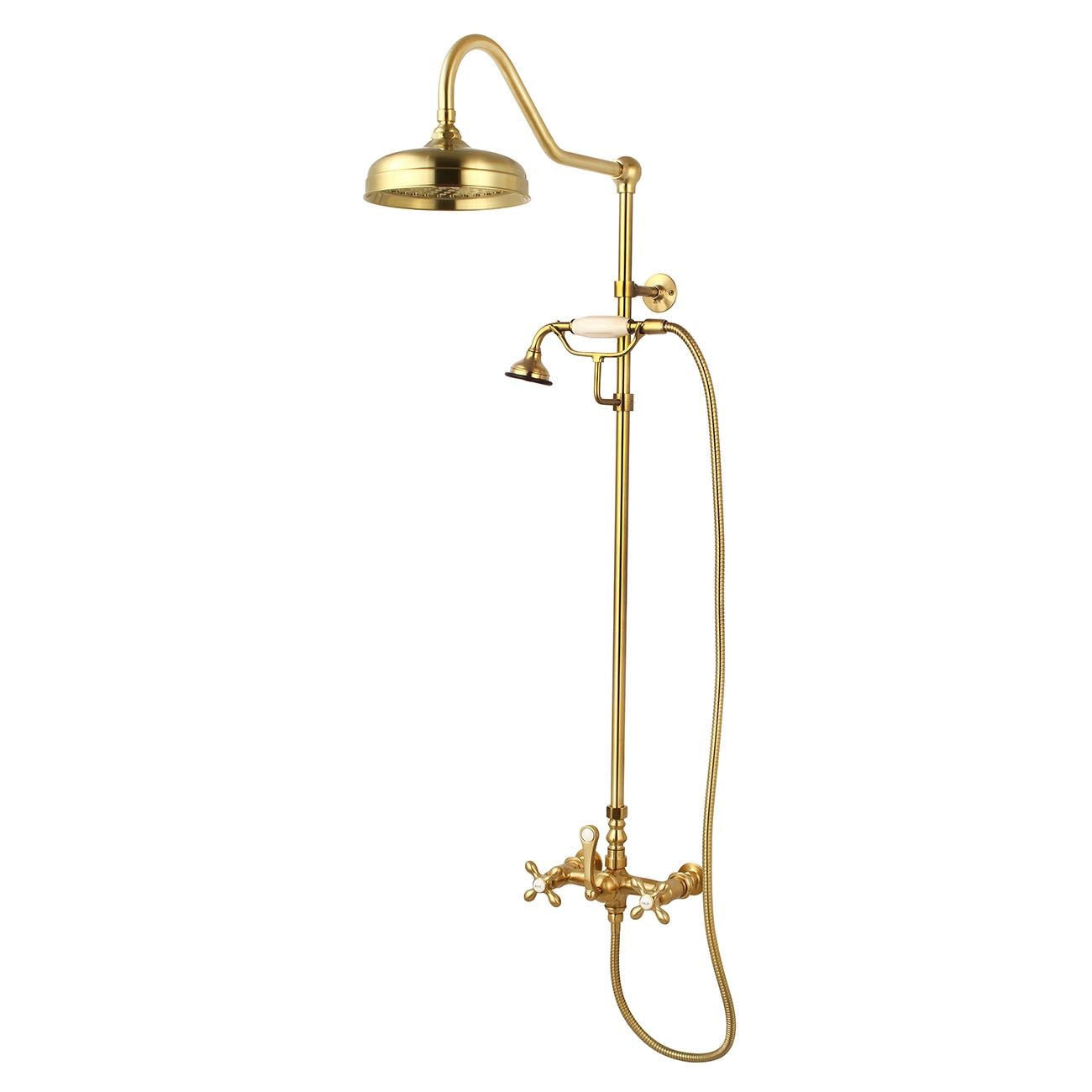 Wall Mount Exposed Shower-Brushed Brass | Alternative Image 01 | finish:Brushed Brass